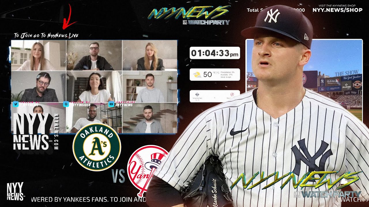 NYYNEWS WATCH PARTY – ATHLETICS @ YANKEES – 4/24/24 – Free To Join Livestream