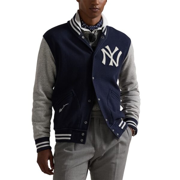 Men's New York Yankees Polo Ralph Lauren Navy Full-Snap Varsity Jacket