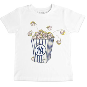 Youth Tiny Turnip White New York Yankees Popcorn T-Shirt