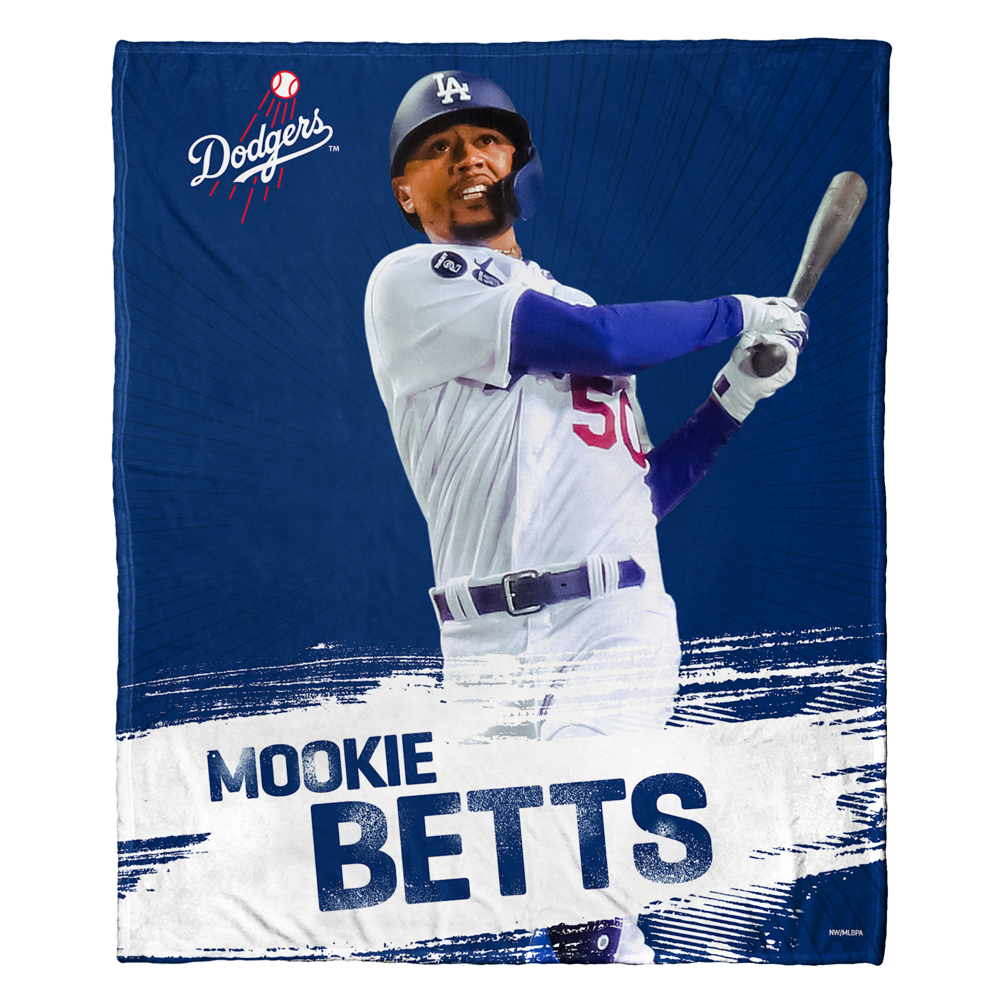 The Northwest Group Mookie Betts Los Angeles Dodgers 50" x 60" Player Silk Touch Throw Blanket