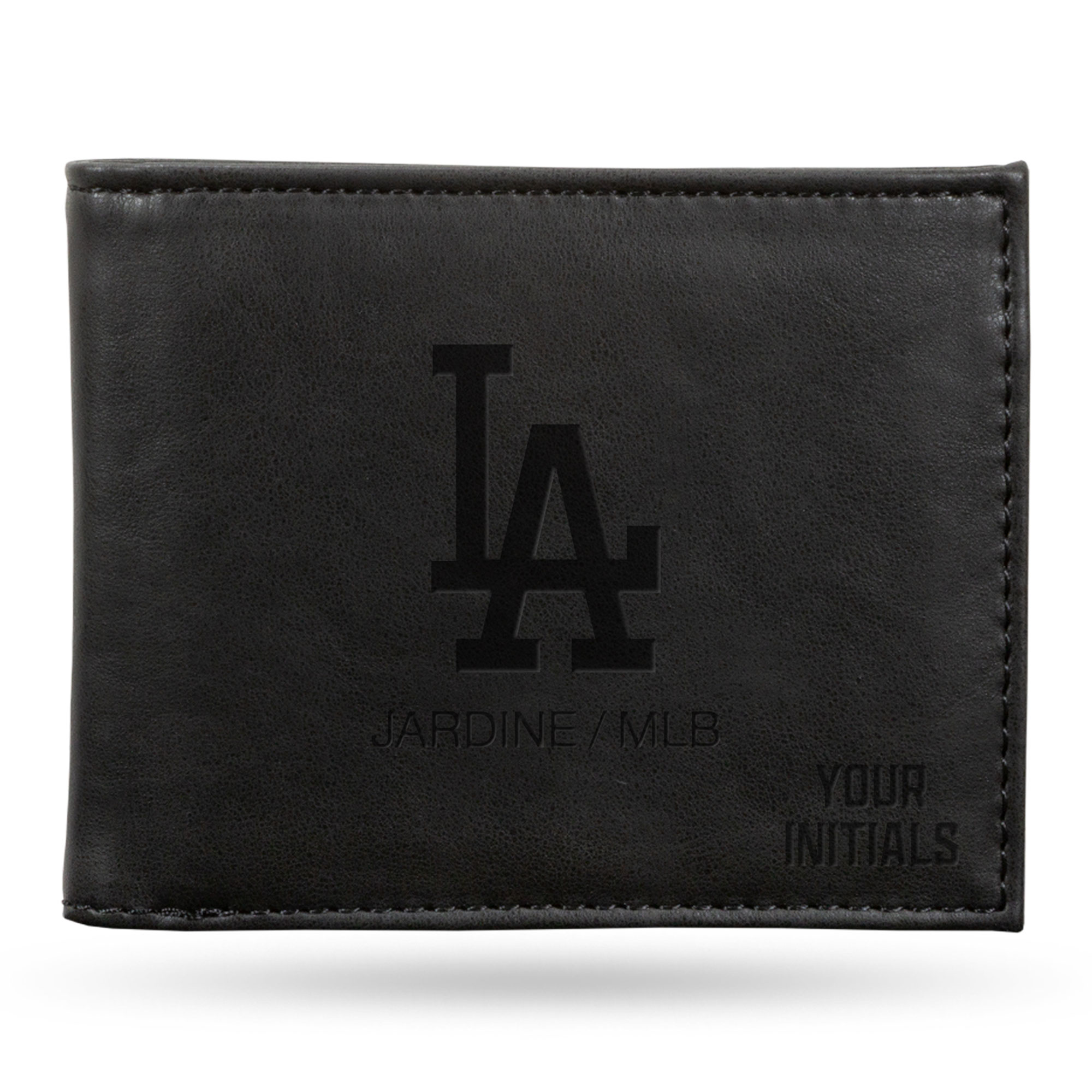 Black Los Angeles Dodgers Personalized Billfold Wallet