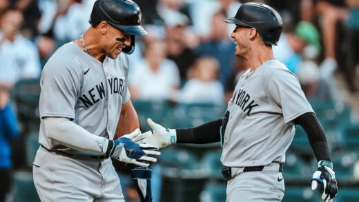 Yankees blast past White Sox 10 to 4 as Bellinger Chisholm and Grisham power fifth straight win