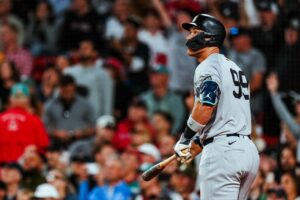 Yankees Almost No-Hit Red Sox in 4-1 Win, as Judge Surpasses DiMaggio and Gil Shines