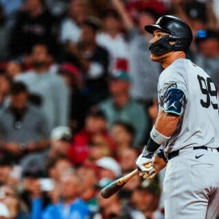 Yankees Almost No-Hit Red Sox in 4-1 Win, as Judge Surpasses DiMaggio and Gil Shines