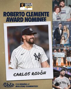 Carlos Rodón’s Inspiring Journey to the Roberto Clemente Award