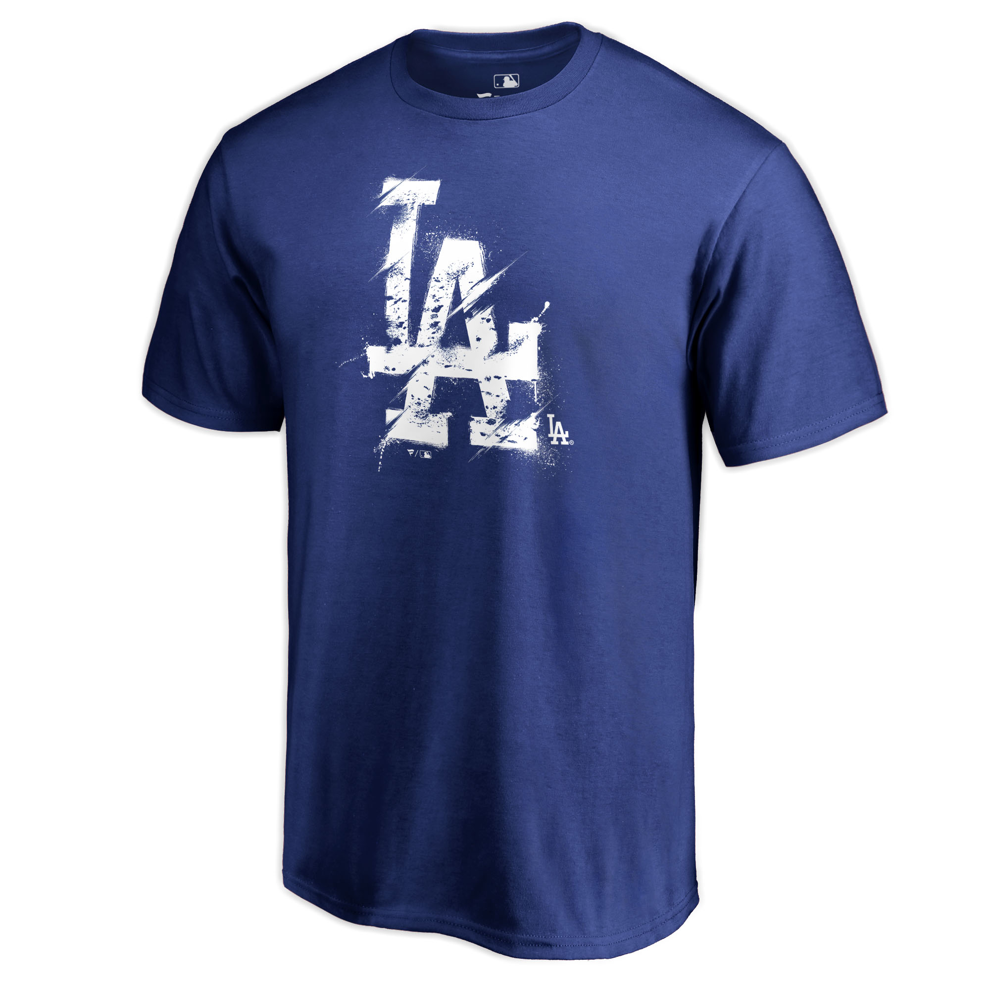 Men’s Royal Los Angeles Dodgers Splatter Logo T-Shirt