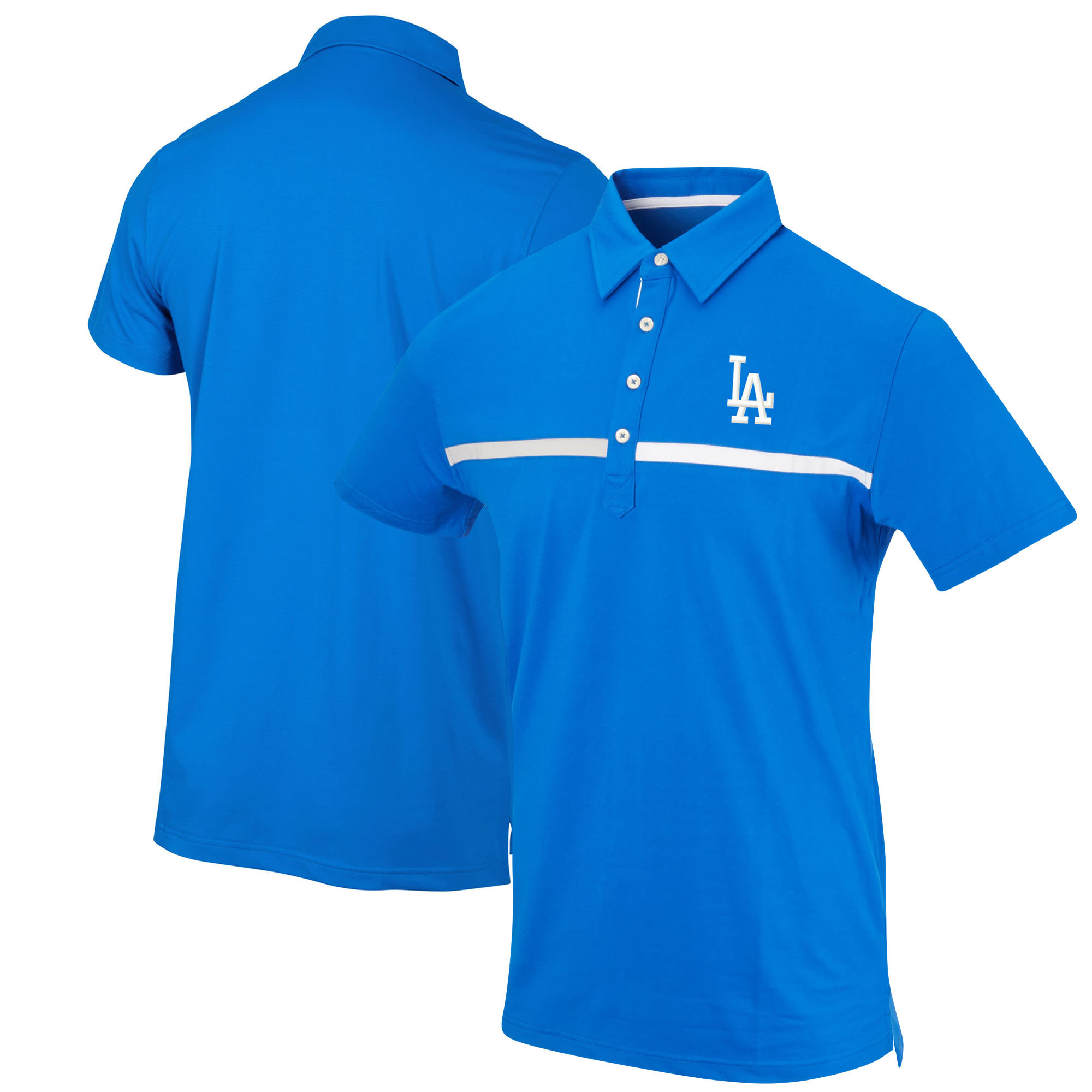 Men’s Royal Los Angeles Dodgers Color Blocked Stretch Polo