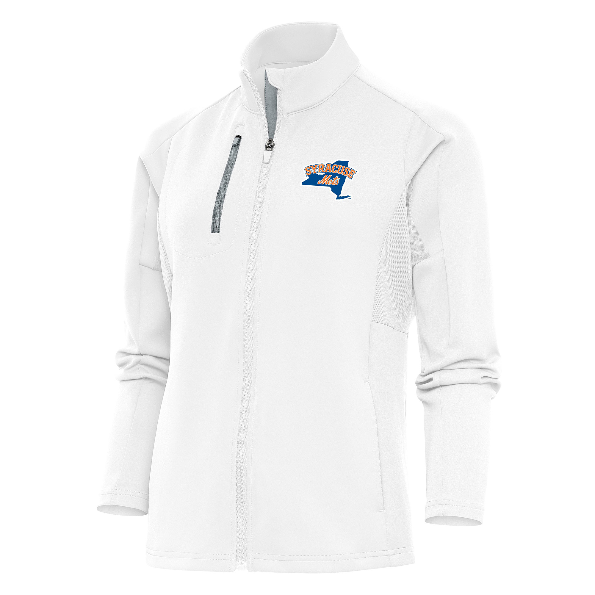 Women’s Antigua  White Syracuse Mets Generation Full-Zip Jacket