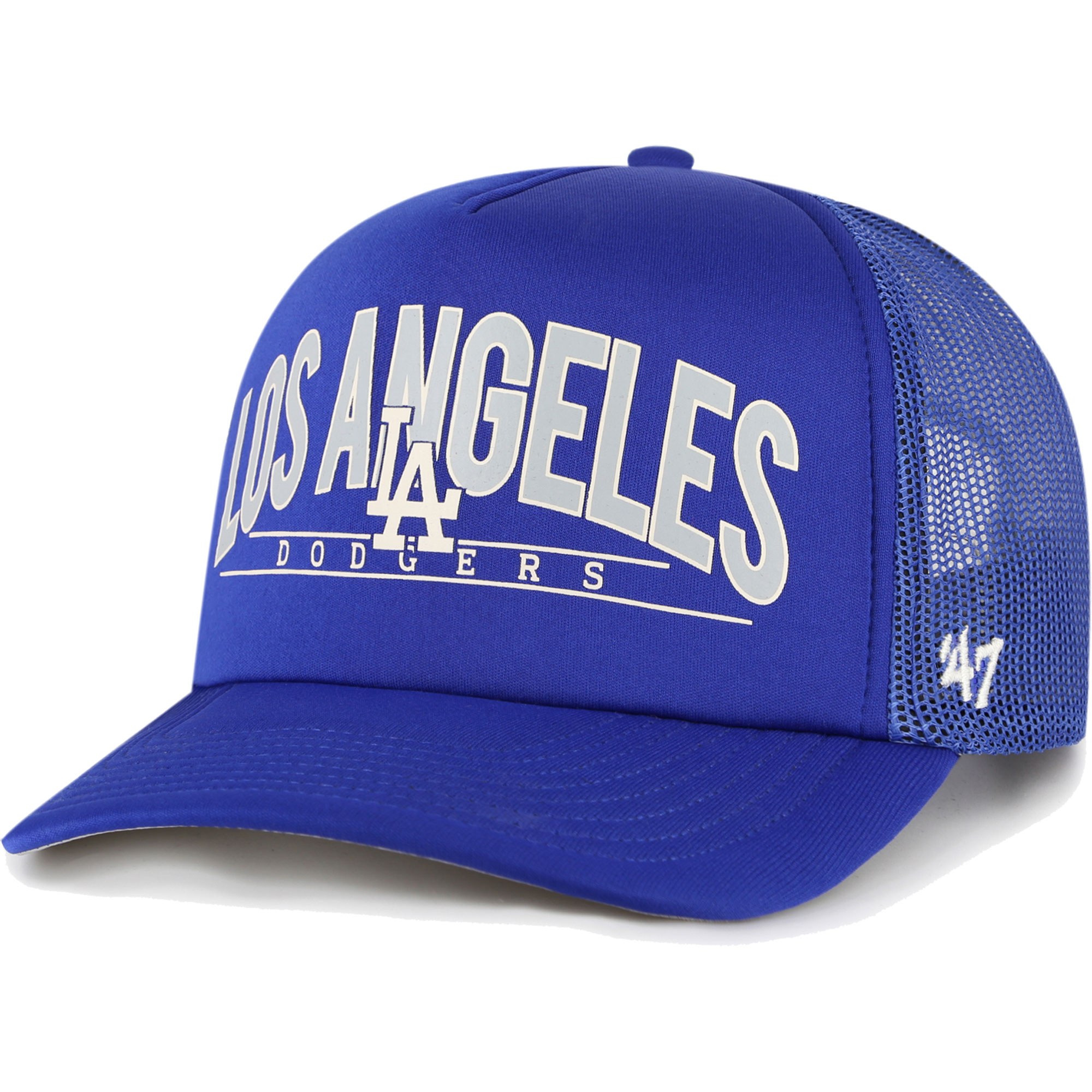 Men’s ’47 Royal Los Angeles Dodgers Backhaul Foam Trucker Snapback Hat
