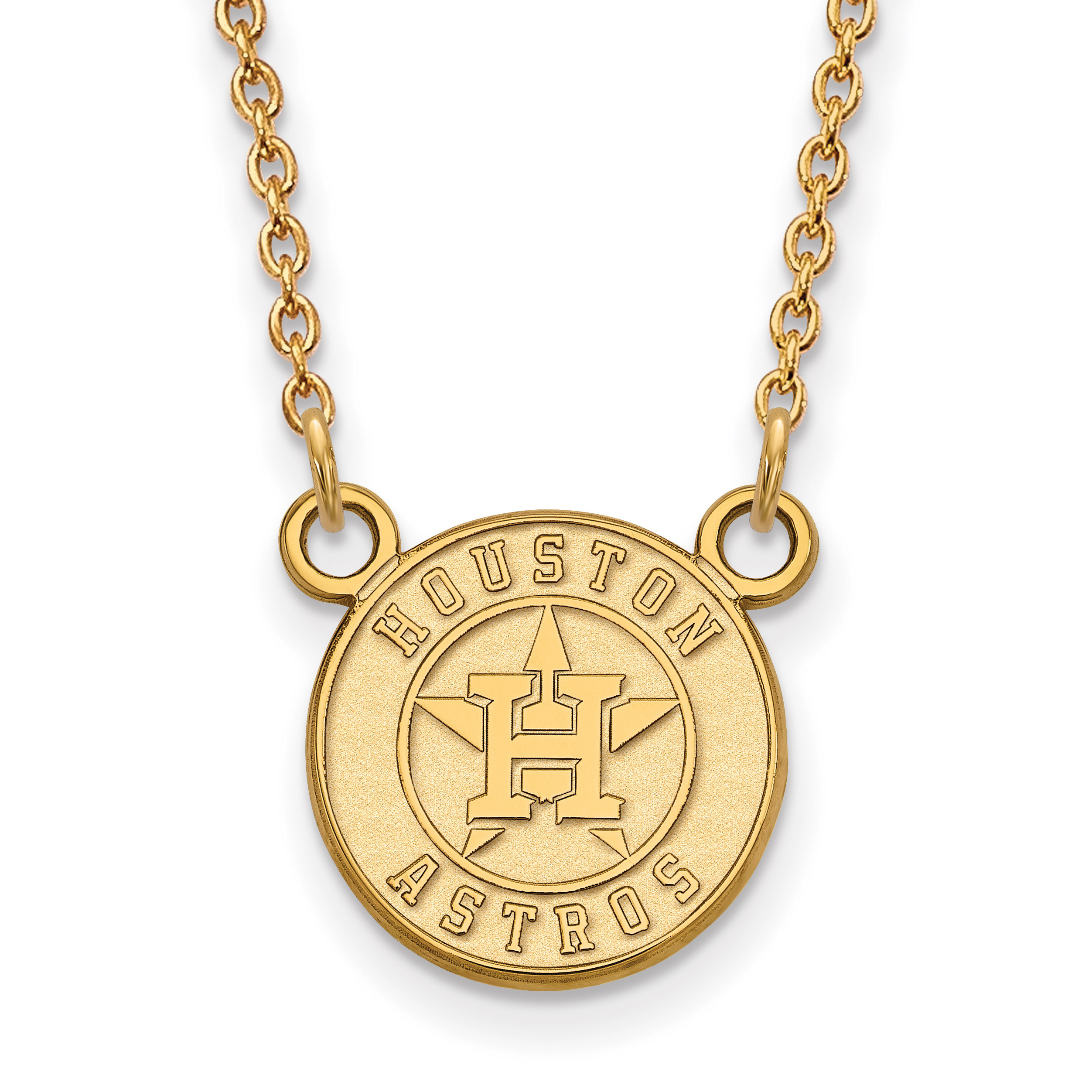 Women’s Houston Astros Gold-Plated Small Pendant Houston Astros Fan Edition