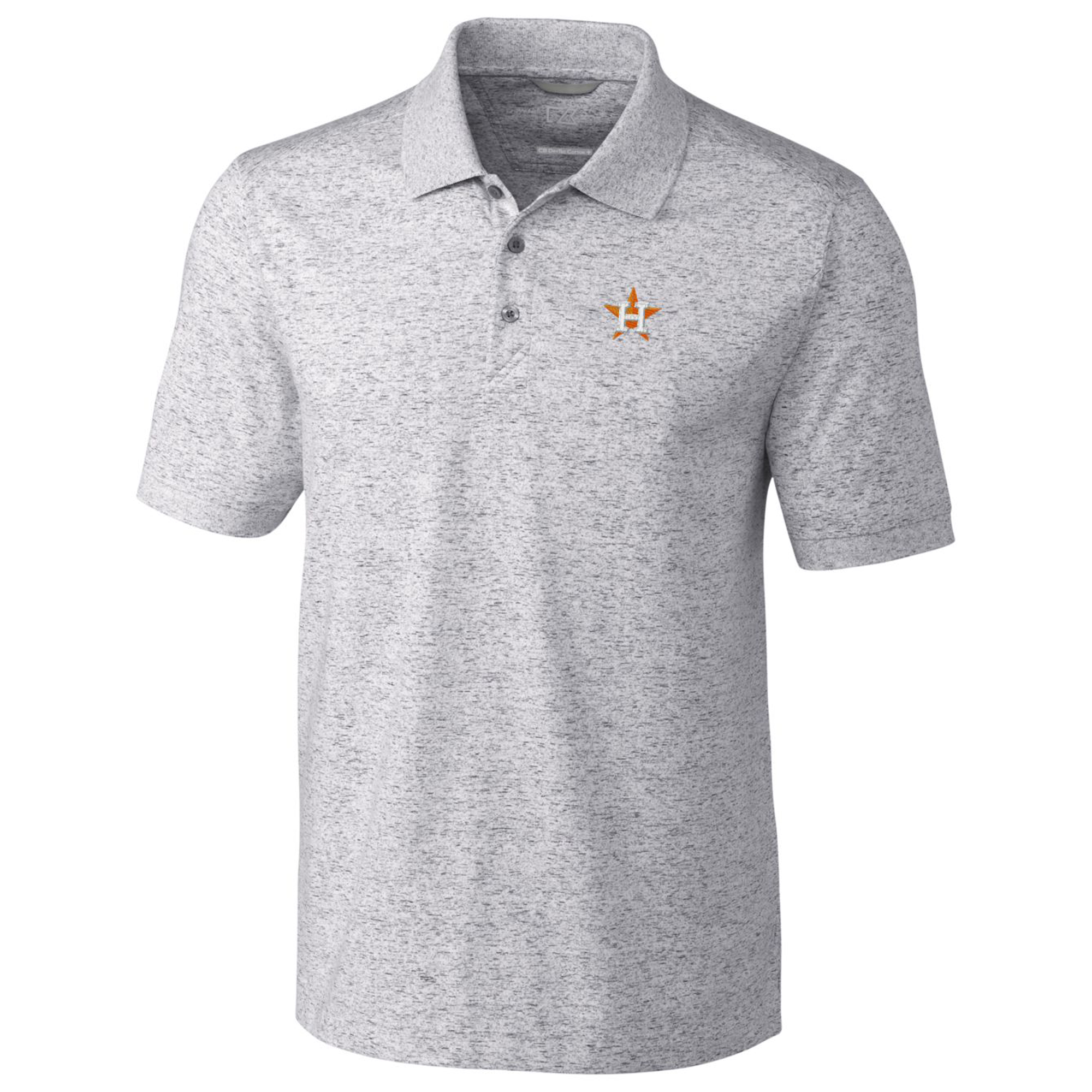 Houston Astros Cutter & Buck Advantage Polo Space Dye – Gray Houston Astros Fan Edition