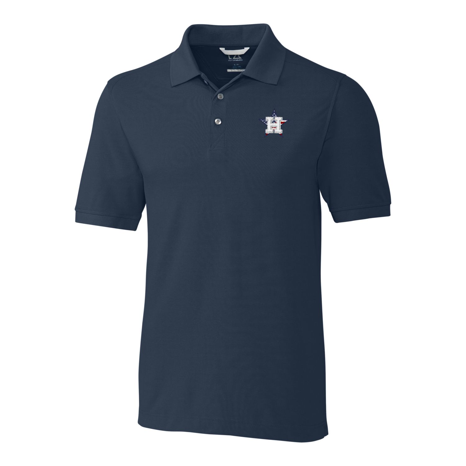Men’s Cutter & Buck Navy Houston Astros Americana Advantage Polo Houston Astros Fan Edition