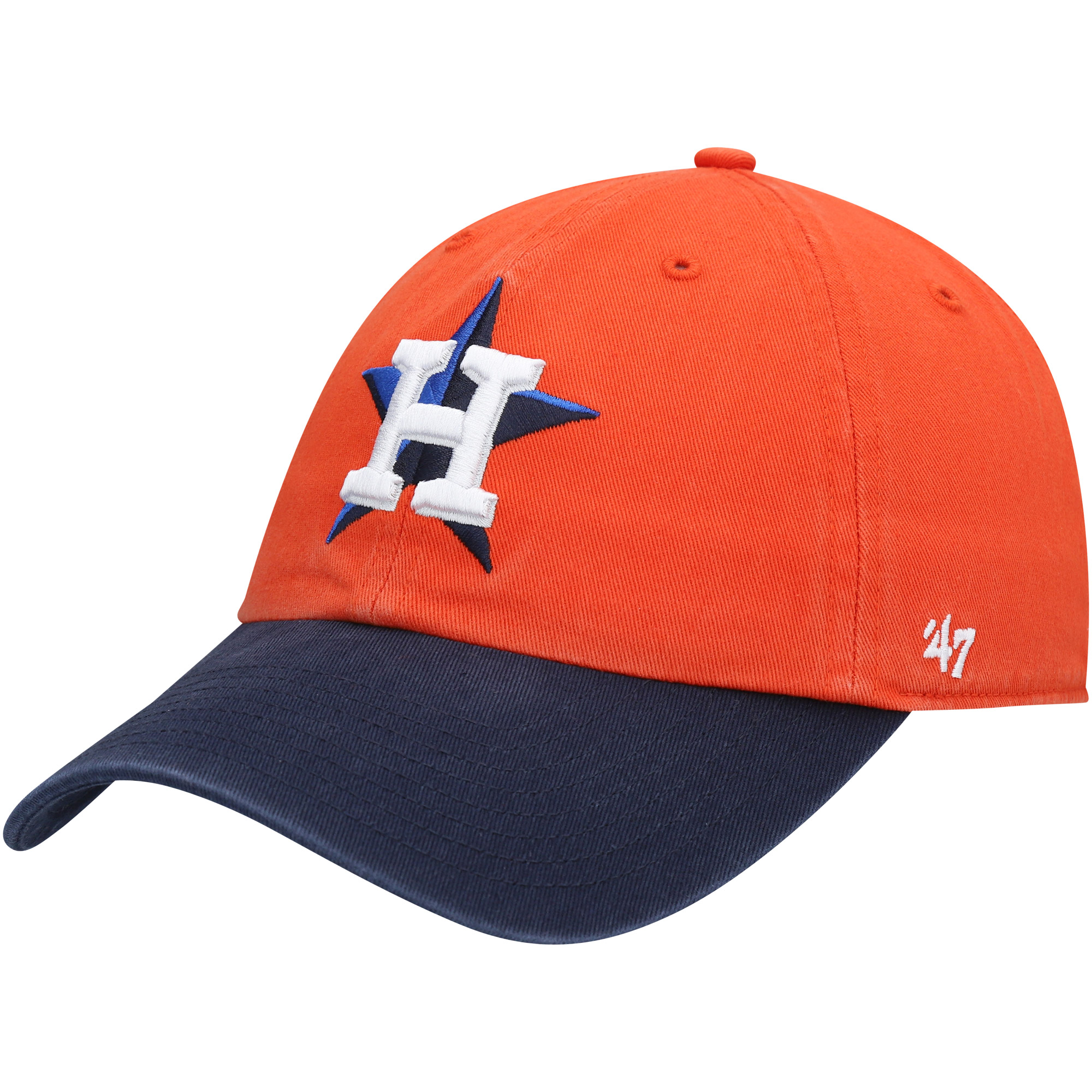 Men’s ’47 Orange Houston Astros Clean Up Adjustable Hat Houston Astros Fan Edition