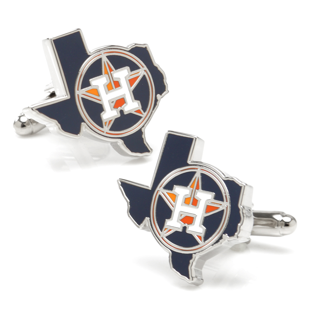 Houston Astros Team State Shaped Cufflinks Houston Astros Fan Edition
