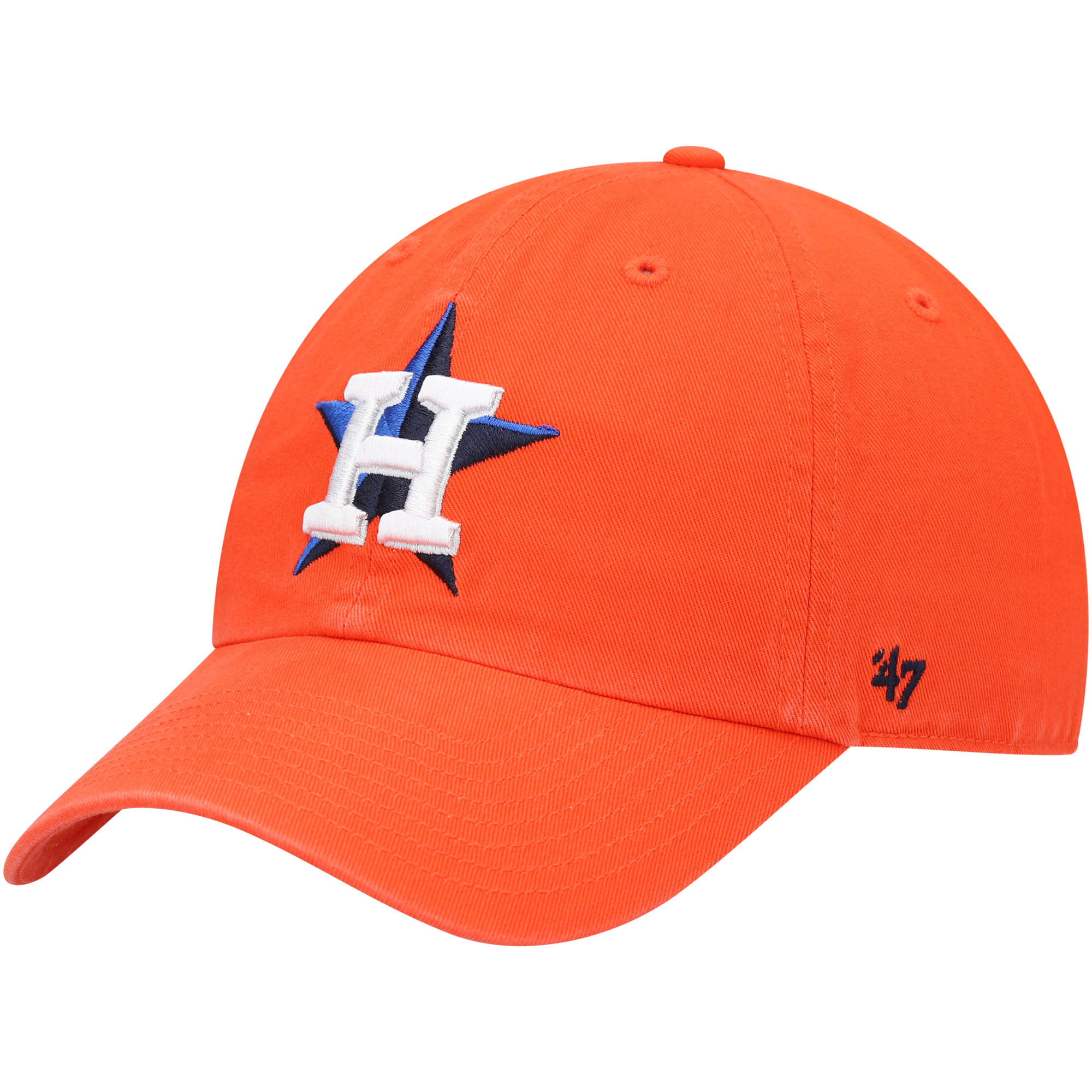 Men’s ’47 Orange Houston Astros Clean Up Adjustable Hat Houston Astros Fan Edition