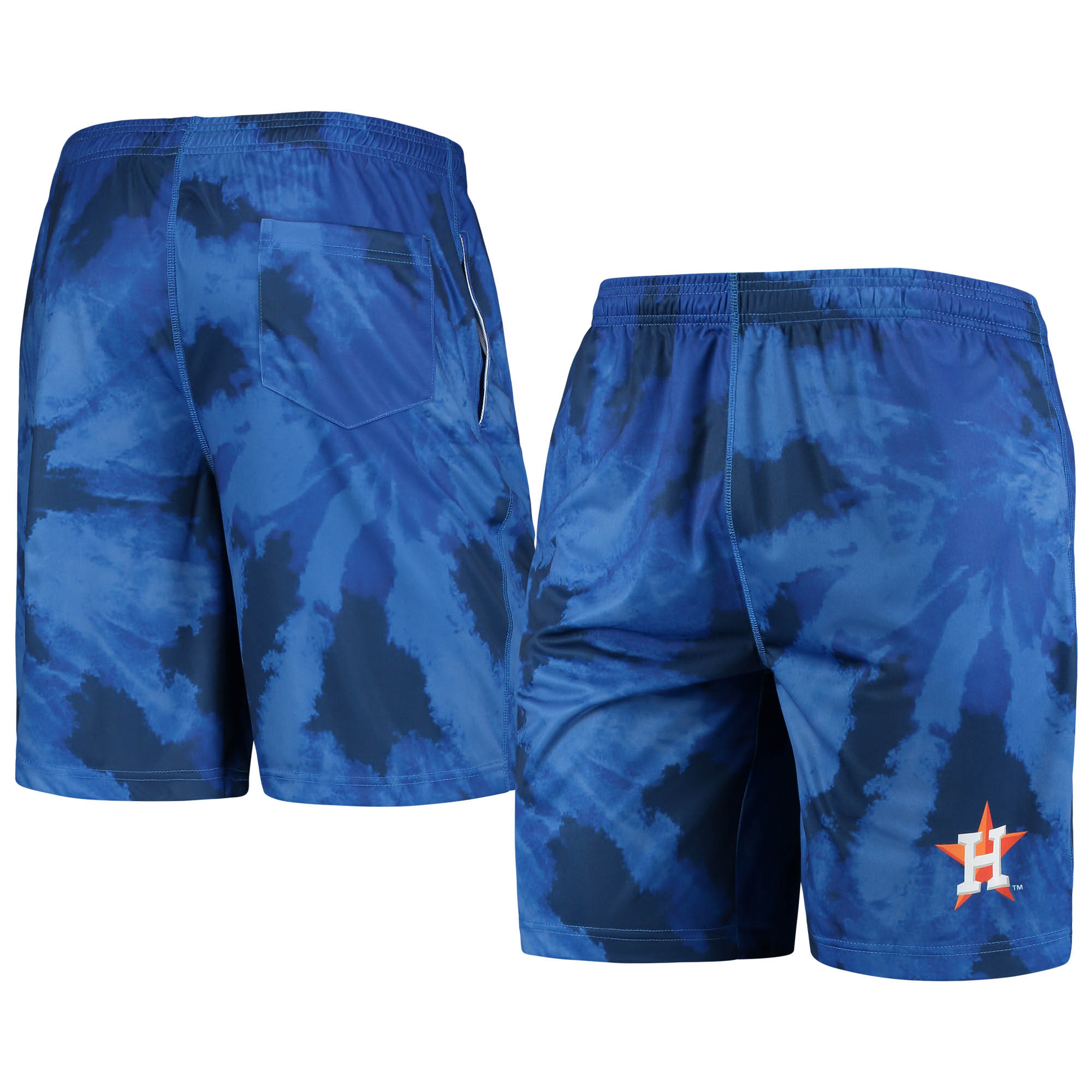 Men’s FOCO Navy Houston Astros Tie-Dye Training Shorts Houston Astros Fan Edition