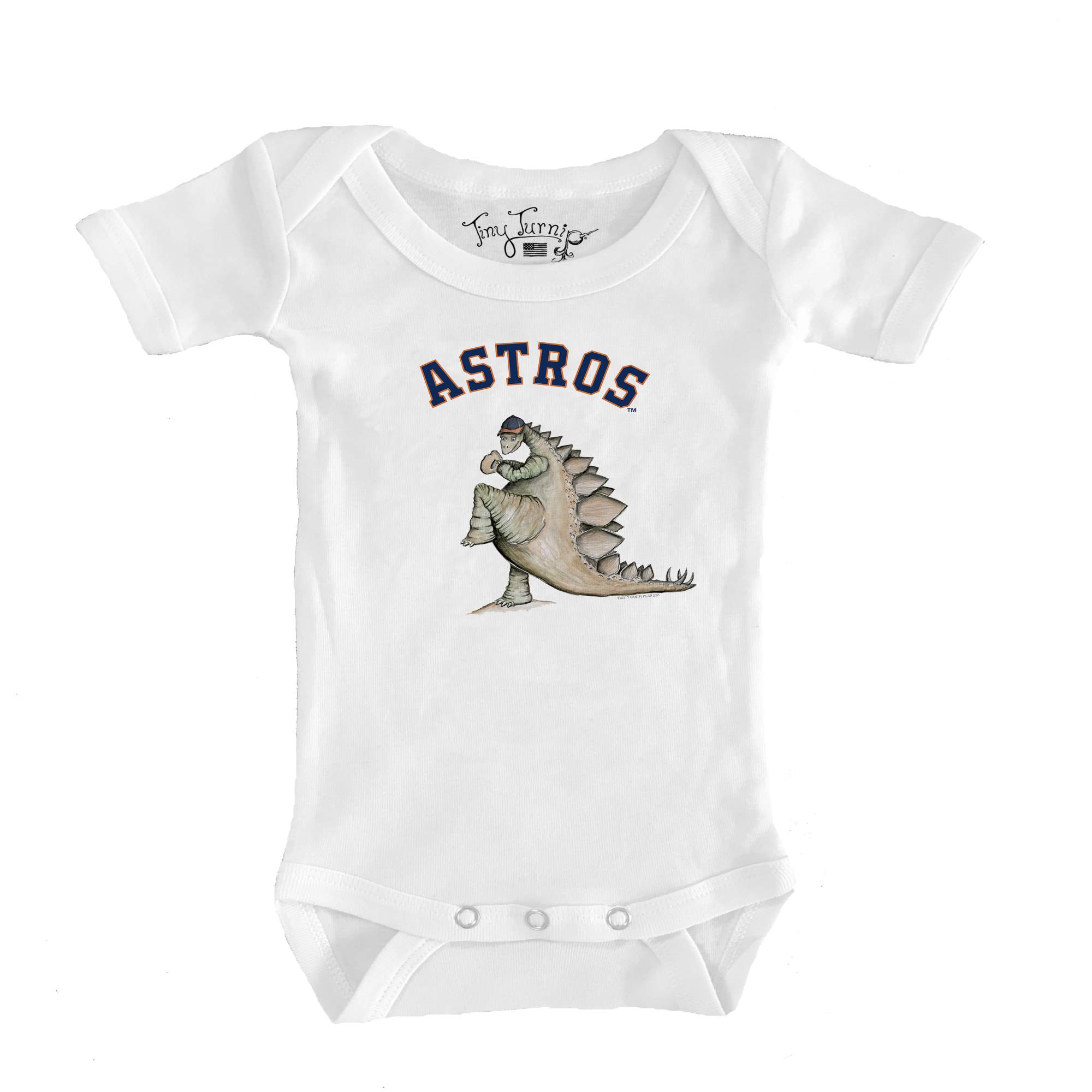 Infant Tiny Turnip White Houston Astros Stega Bodysuit Houston Astros Fan Edition
