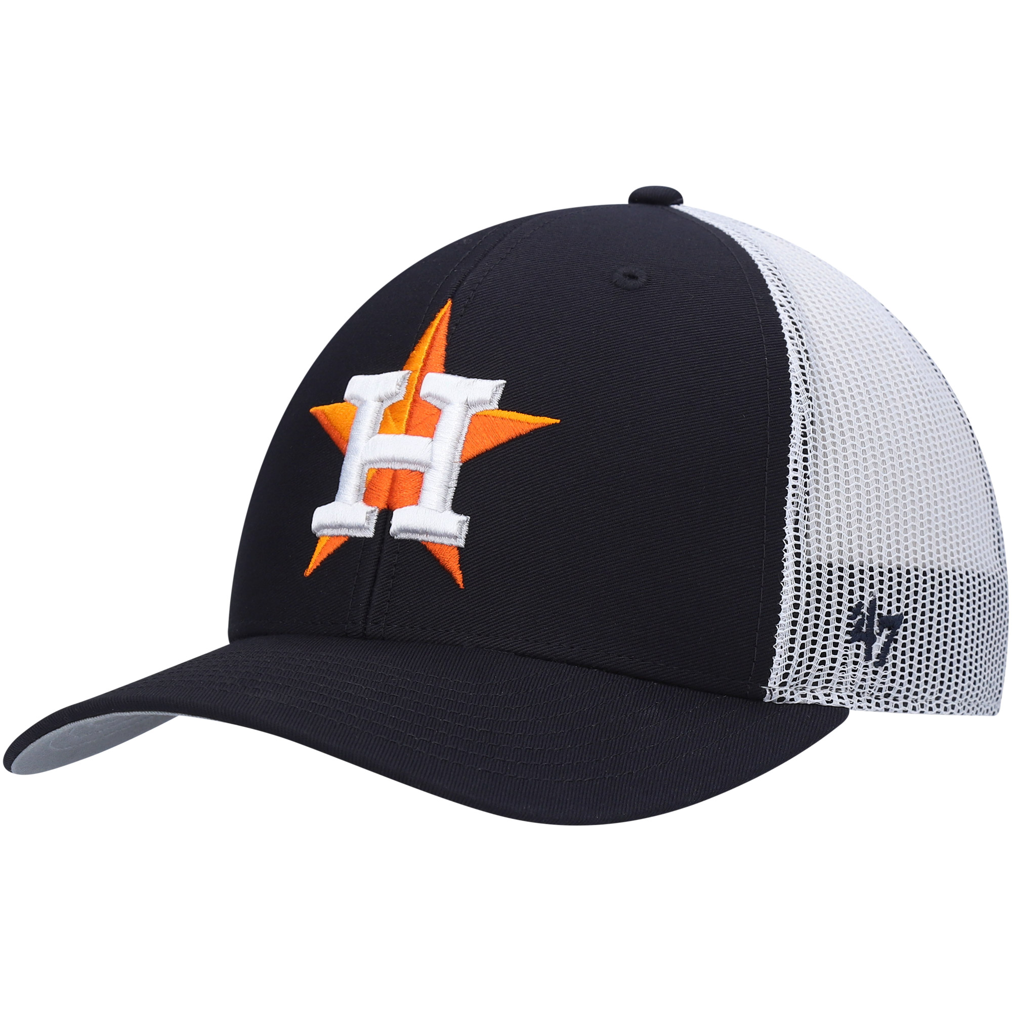 Men’s ’47 Navy/White Houston Astros Primary Logo Trucker Snapback Hat Houston Astros Fan Edition