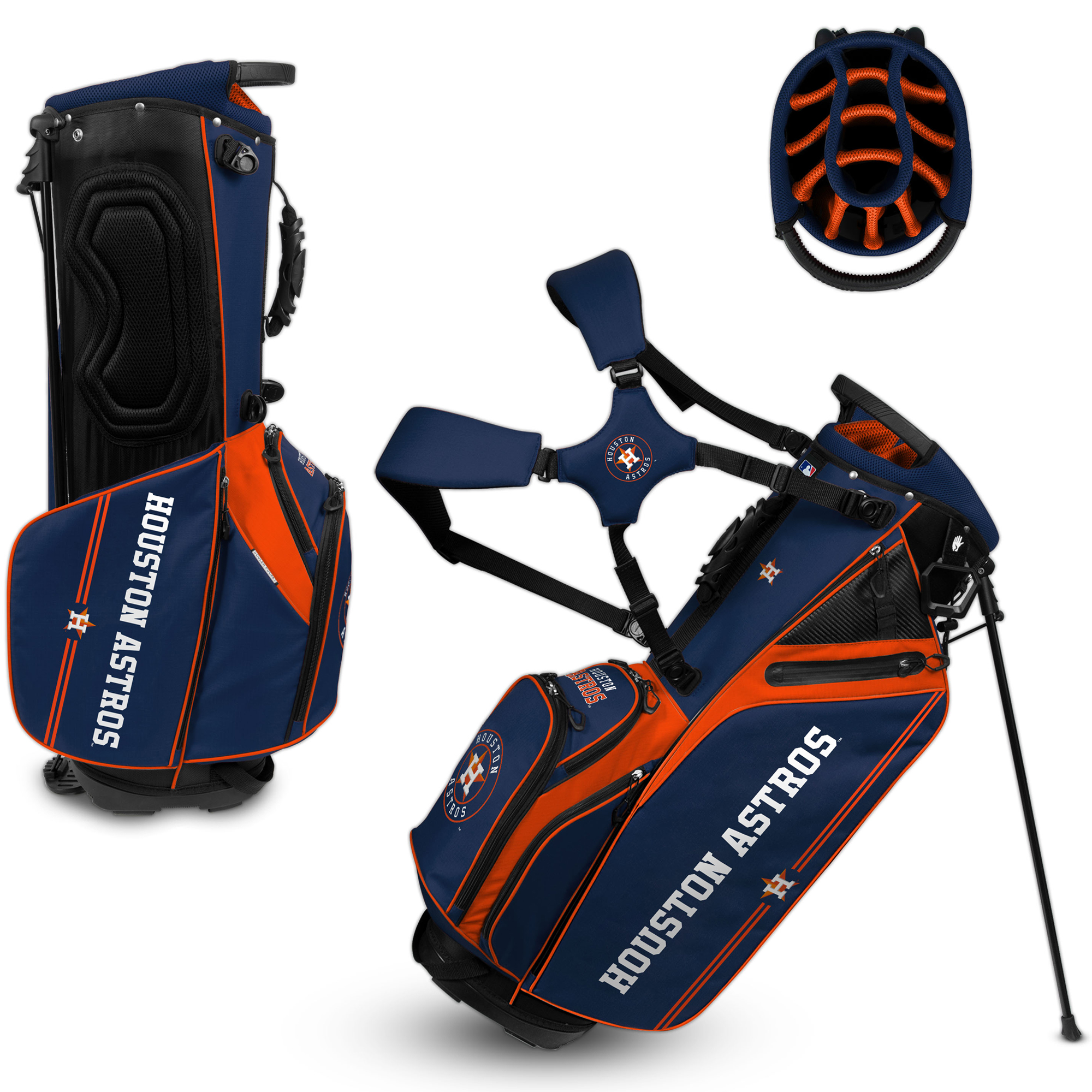 WinCraft Houston Astros Caddie Carry Hybrid Golf Bag Houston Astros Fan Edition