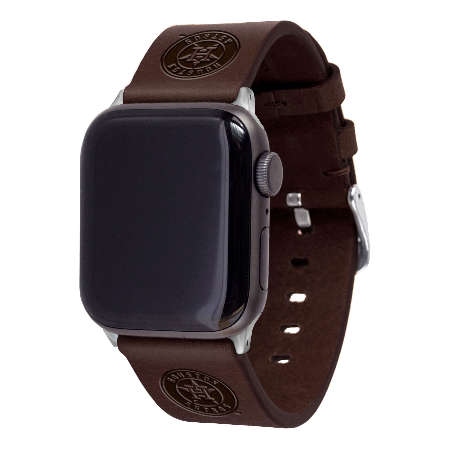 Brown Houston Astros Leather Apple Watch Band Houston Astros Fan Edition