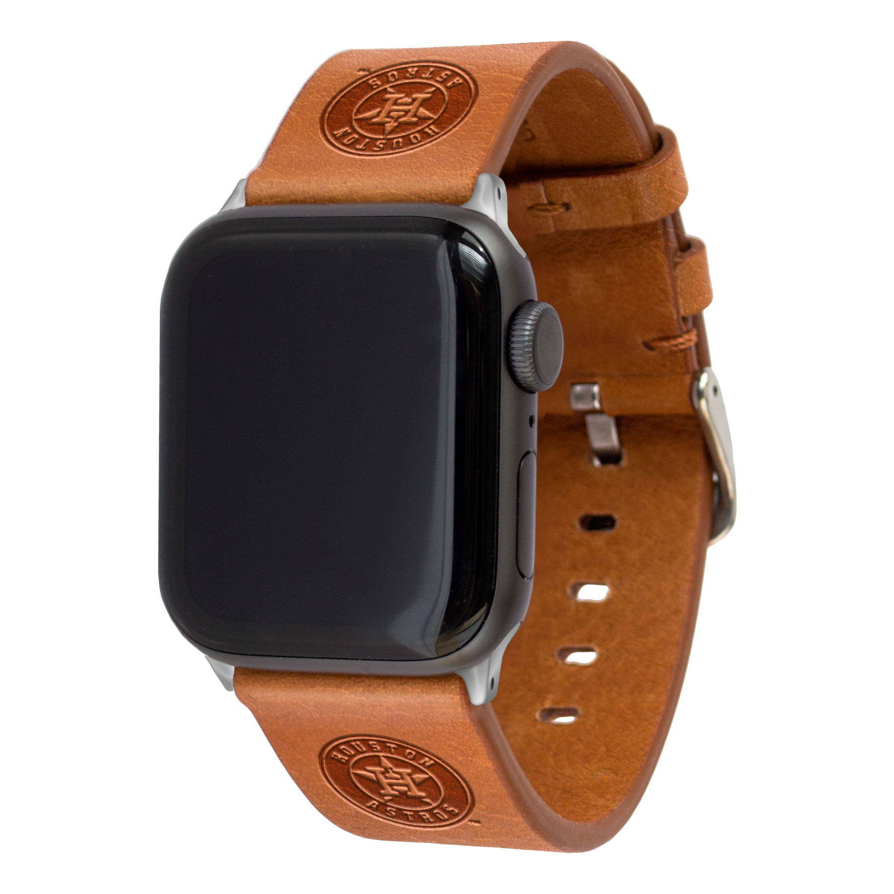 Tan Houston Astros Leather Apple Watch Band Houston Astros Fan Edition
