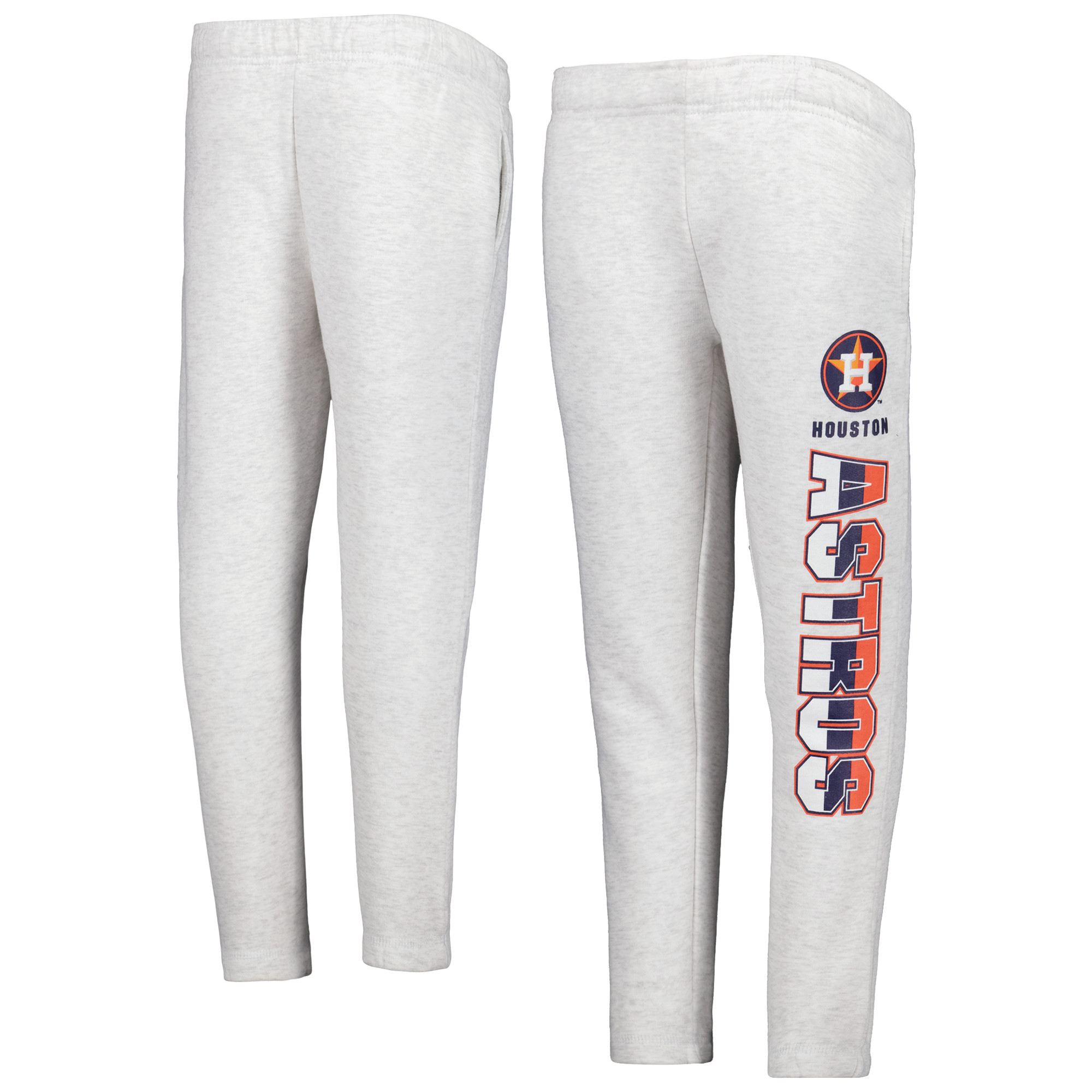 Youth Ash Houston Astros Game Time Fleece Pants Houston Astros Fan Edition