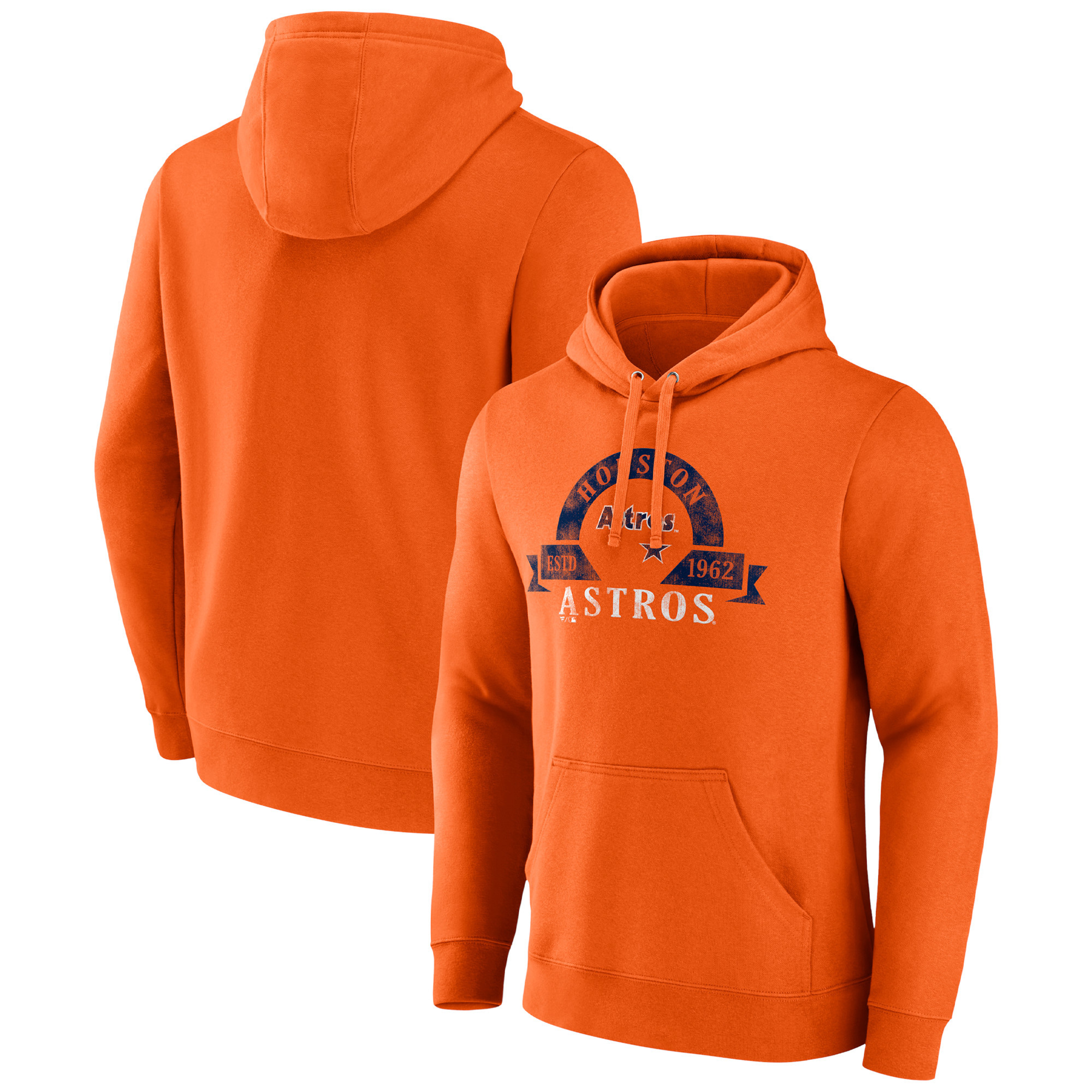 Men’s Majestic Orange Houston Astros Utility Pullover Hoodie Houston Astros Fan Edition