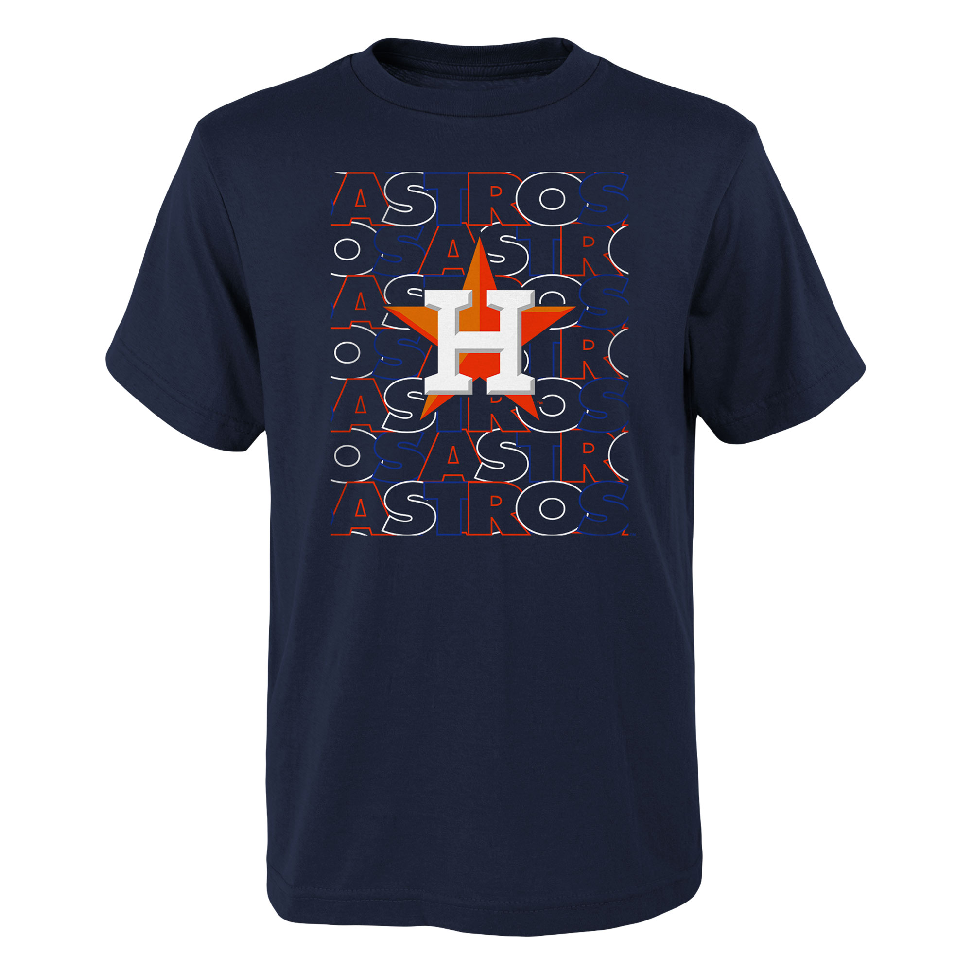 Youth Navy Houston Astros Letterman T-Shirt Houston Astros Fan Edition