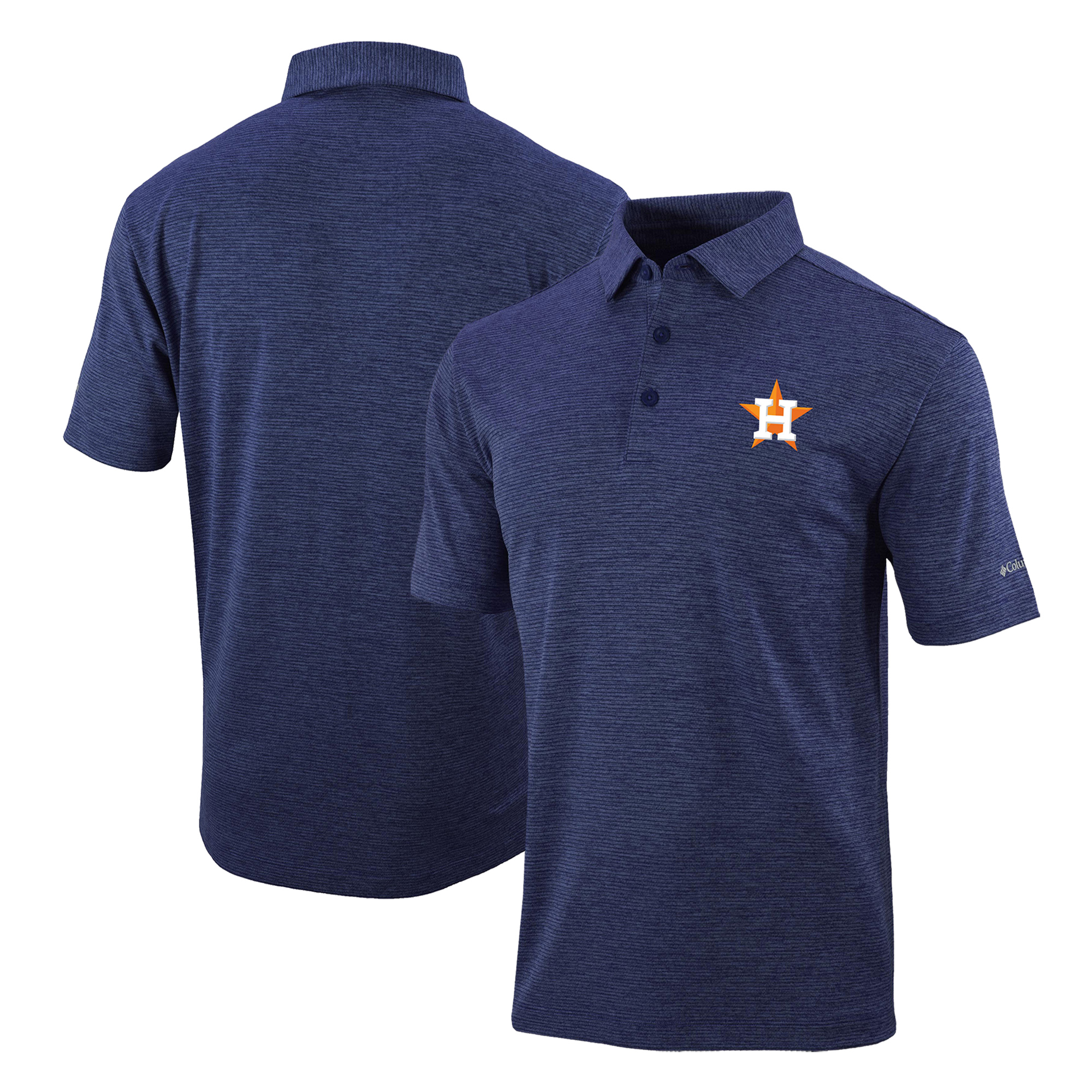 Men’s Columbia Navy Houston Astros Omni-Wick Polo Houston Astros Fan Edition