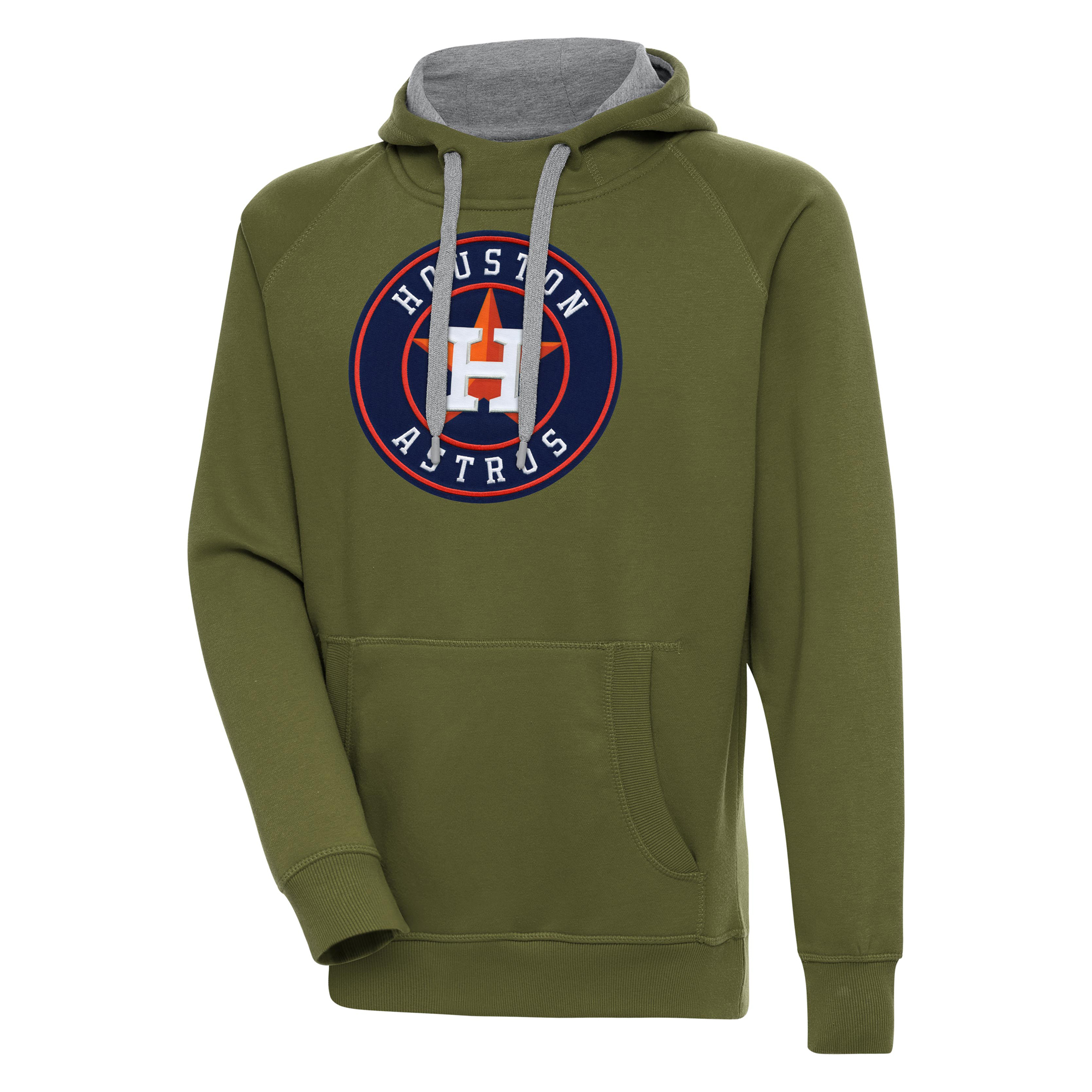 Men’s Antigua  Olive Houston Astros Victory Pullover Hoodie Houston Astros Fan Edition