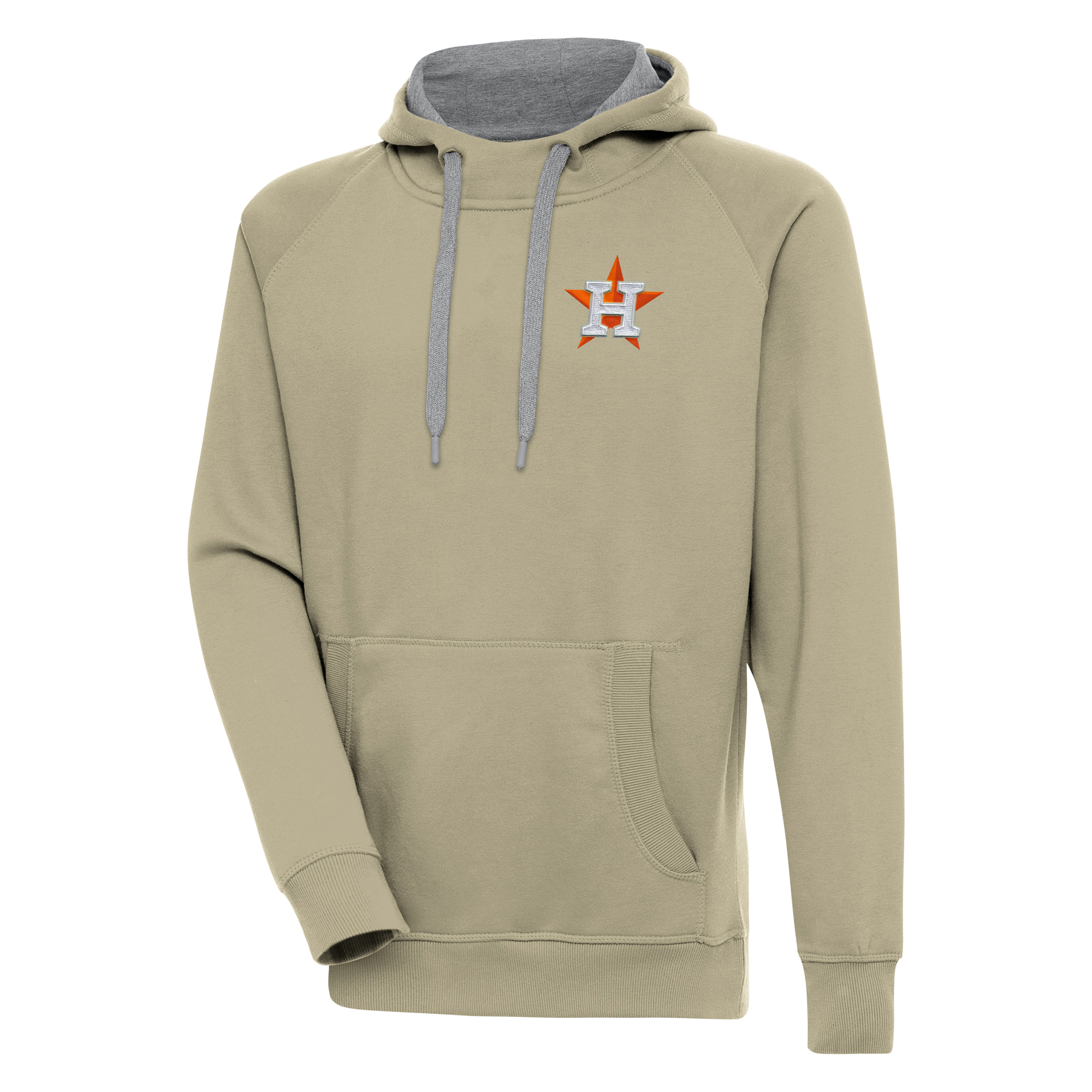 Men’s Antigua  Khaki Houston Astros Victory Pullover Hoodie Houston Astros Fan Edition