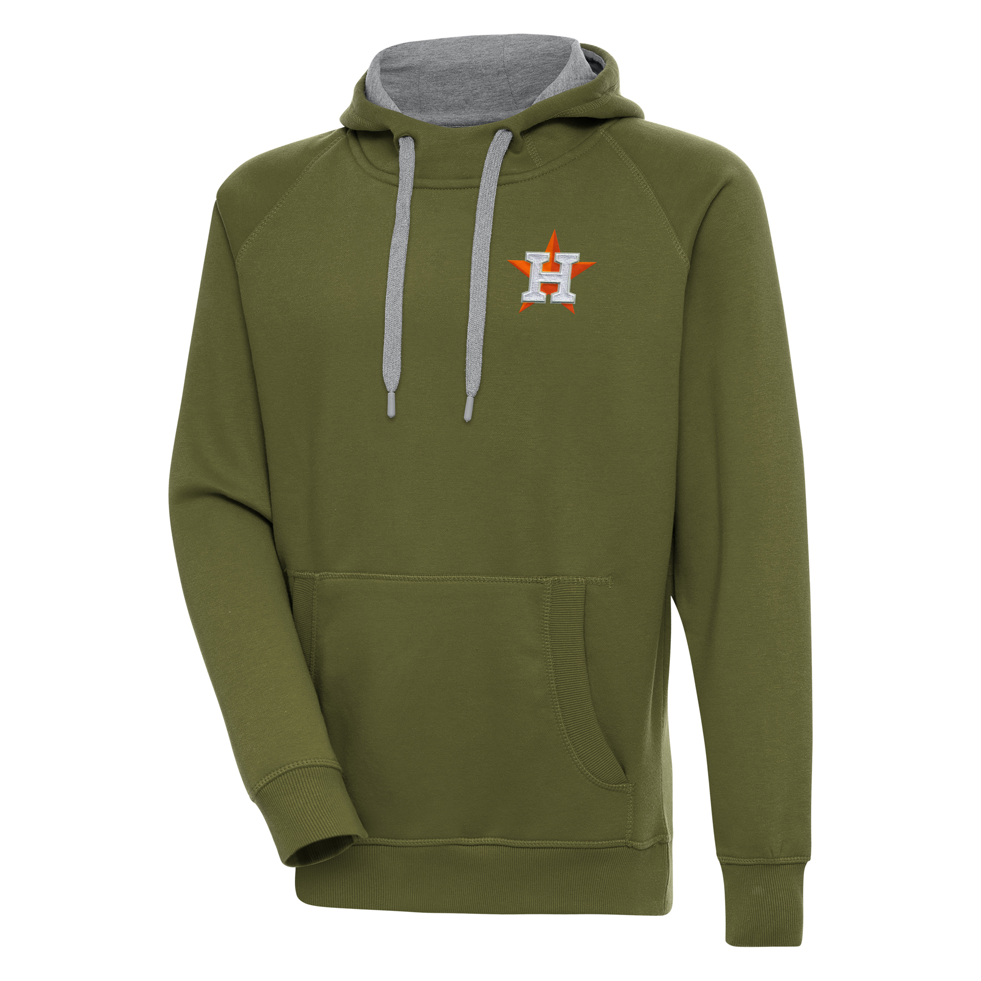 Men’s Antigua  Olive Houston Astros Victory Pullover Hoodie Houston Astros Fan Edition