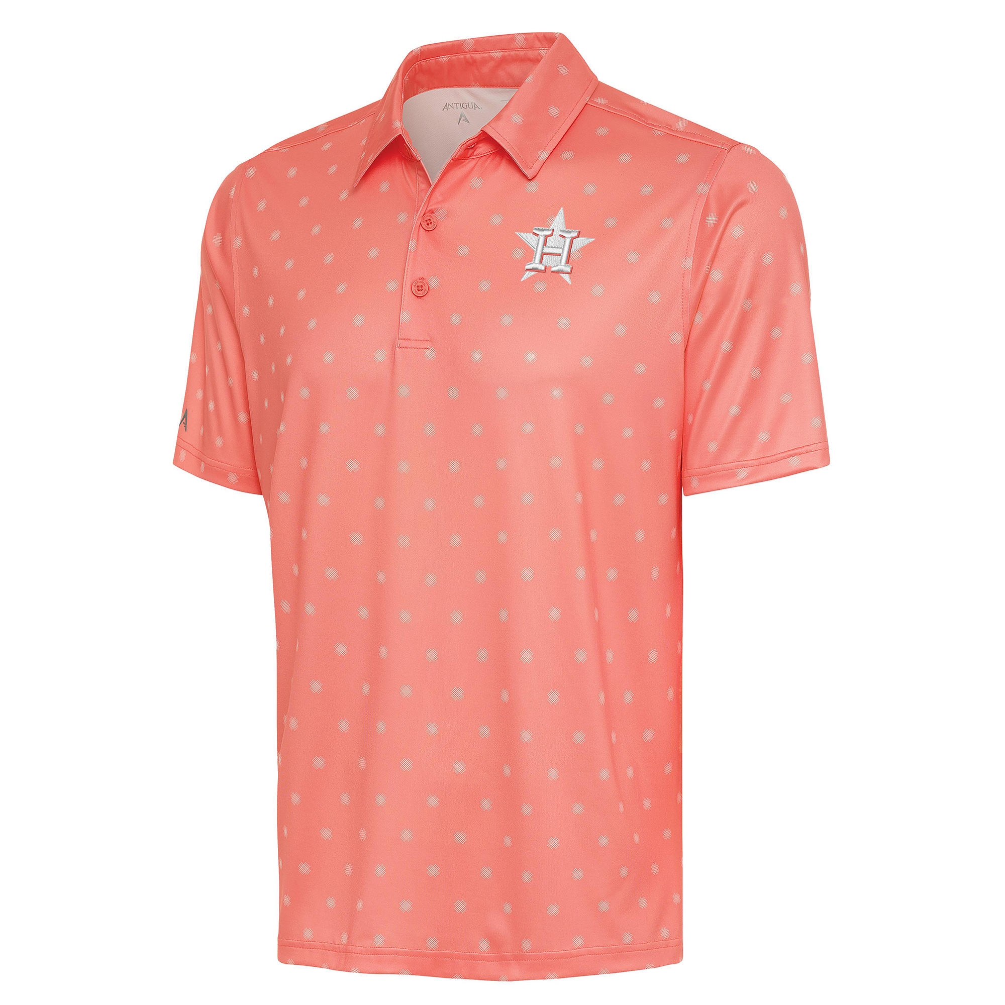 Men’s Antigua  Pink Houston Astros Tonal Crossover Polo Houston Astros Fan Edition