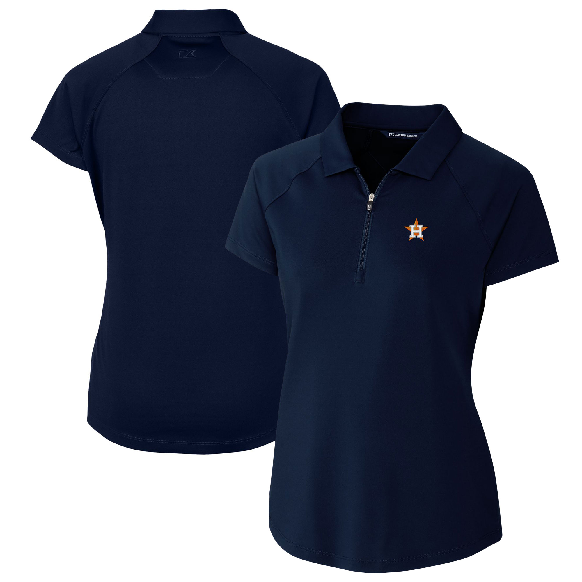 Women’s Cutter & Buck Navy Houston Astros DryTec Forge Stretch Polo Houston Astros Fan Edition