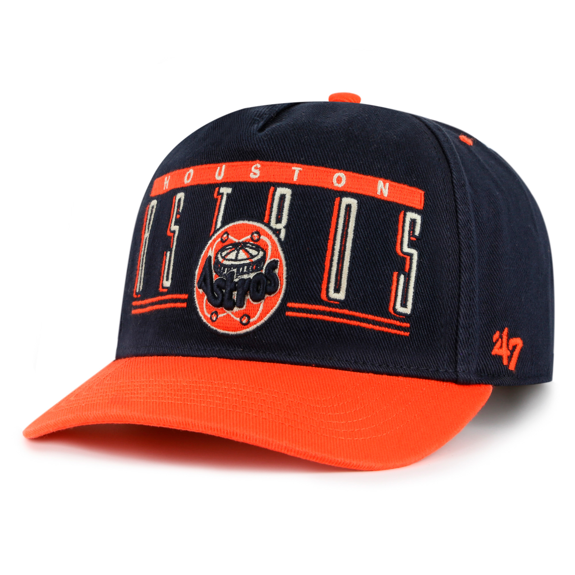 Men’s ’47 Navy Houston Astros Double Headed Baseline Hitch Adjustable Hat Houston Astros Fan Edition