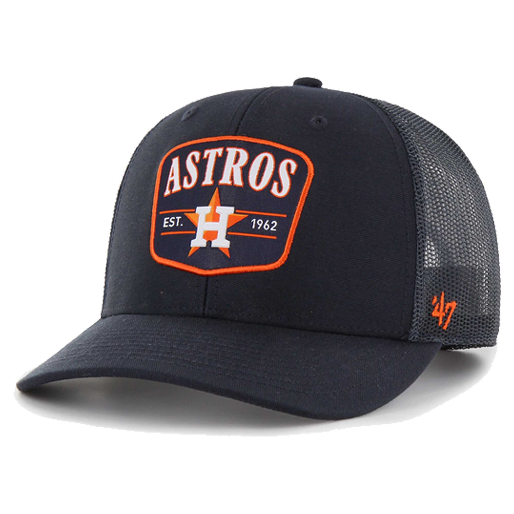 Men’s ’47 Navy Houston Astros Squad Trucker Adjustable Hat Houston Astros Fan Edition