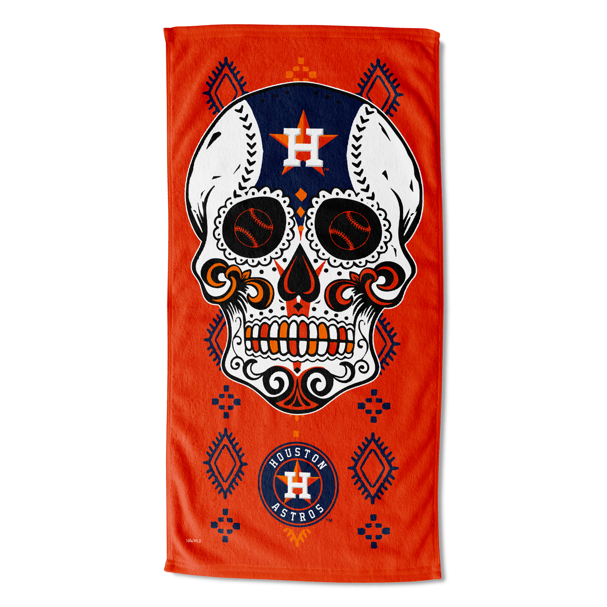 The Northwest Group Houston Astros 30″ x 60″ Candy Skull Printed Beach Towel Houston Astros Fan Edition