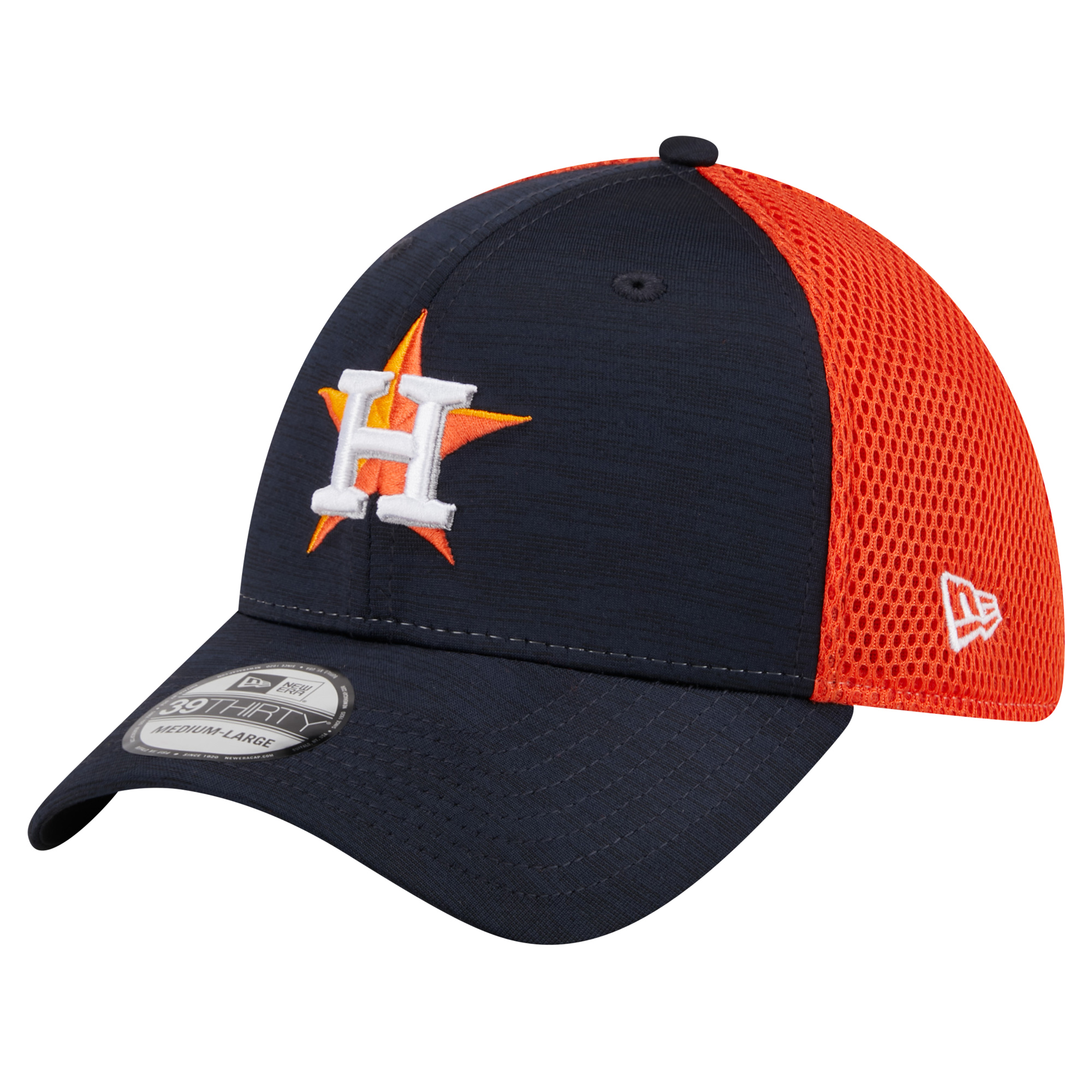 Men’s New Era Navy Houston Astros Neo 39THIRTY Flex Hat Houston Astros Fan Edition