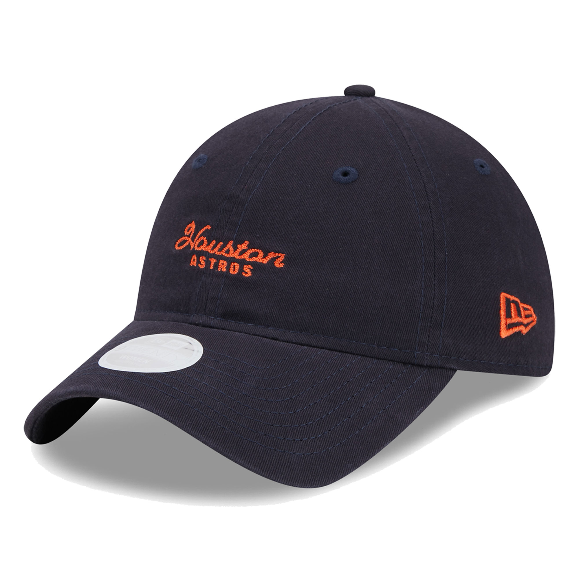 Women’s New Era Navy Houston Astros Script 9TWENTY Adjustable Hat Houston Astros Fan Edition