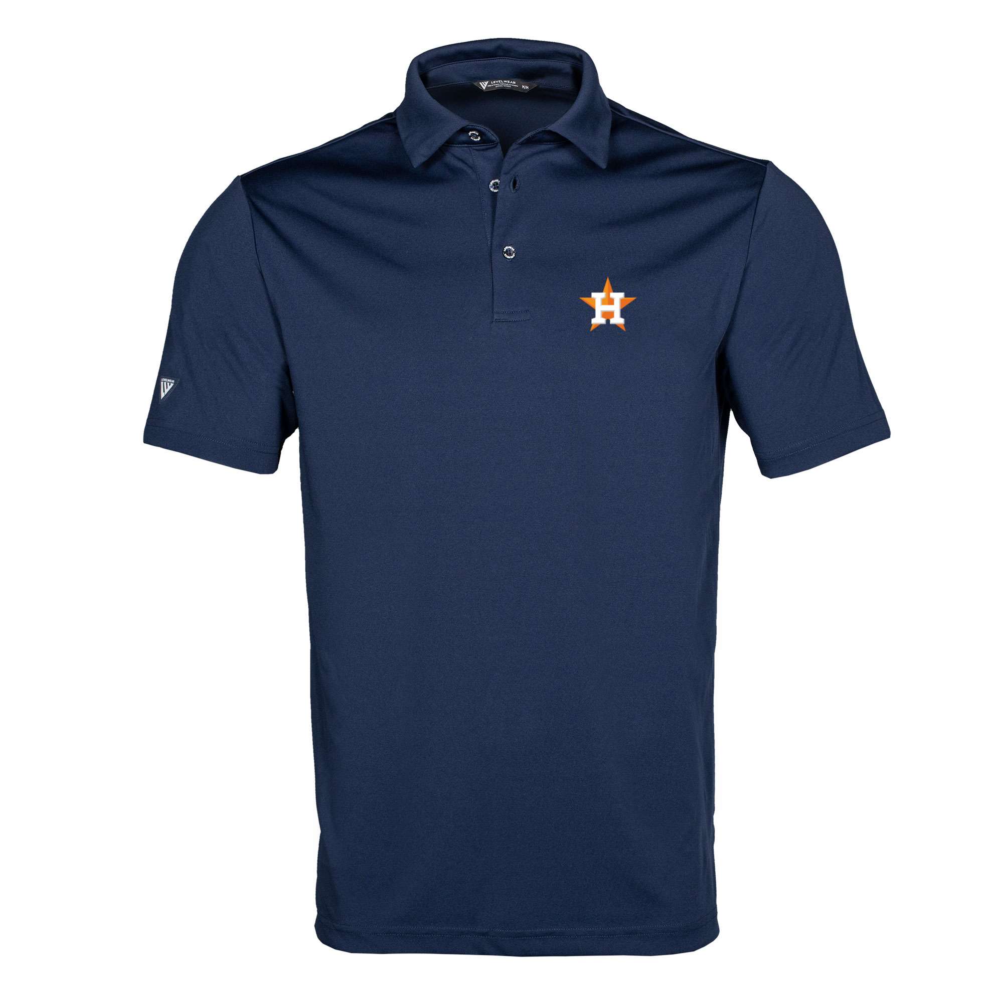 Men’s Levelwear  Navy Houston Astros Original Insignia 2.0 Polo Houston Astros Fan Edition