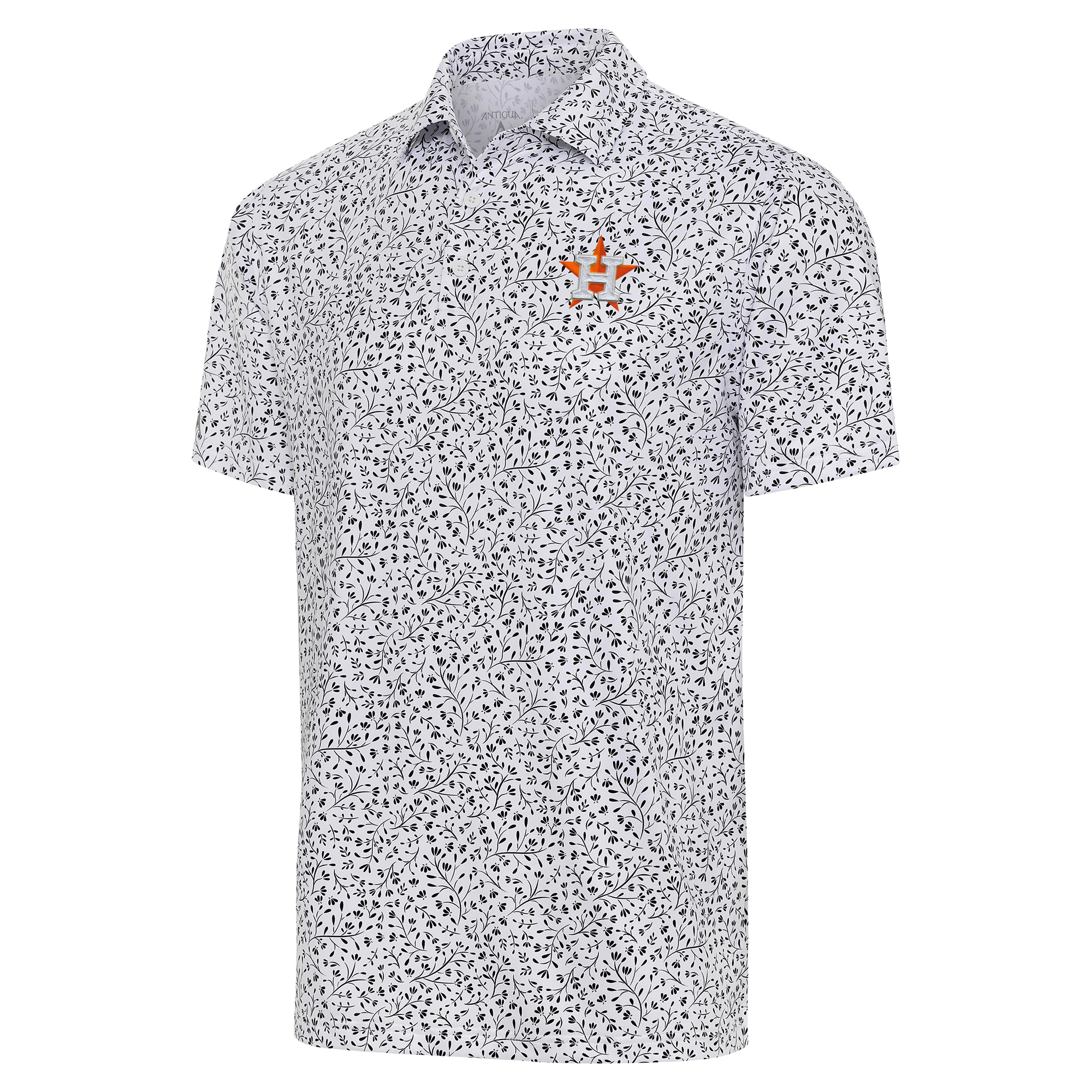 Men’s Antigua  White/Black Houston Astros Motion Polo Houston Astros Fan Edition