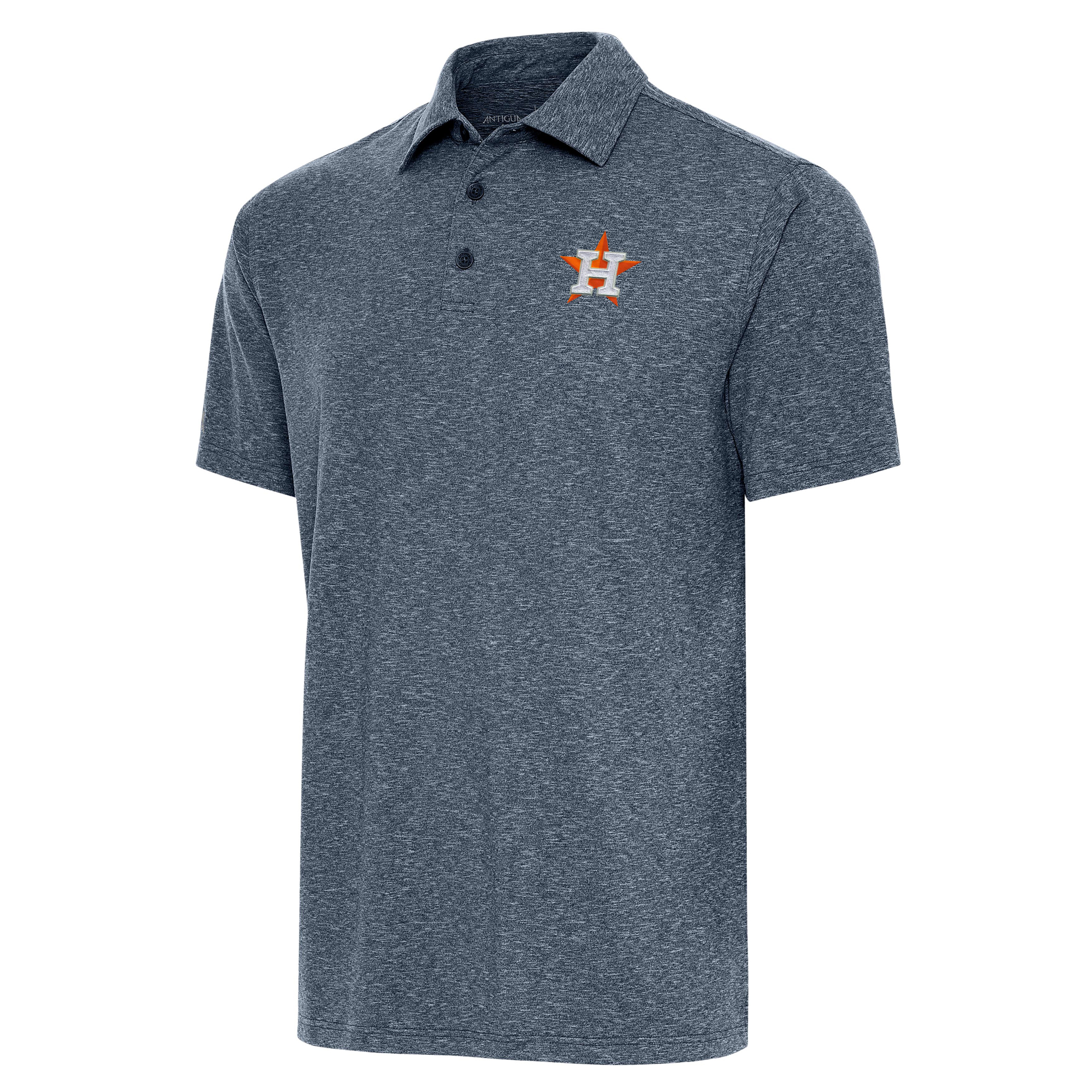 Men’s Antigua Heather Navy Houston Astros Par Polo Houston Astros Fan Edition