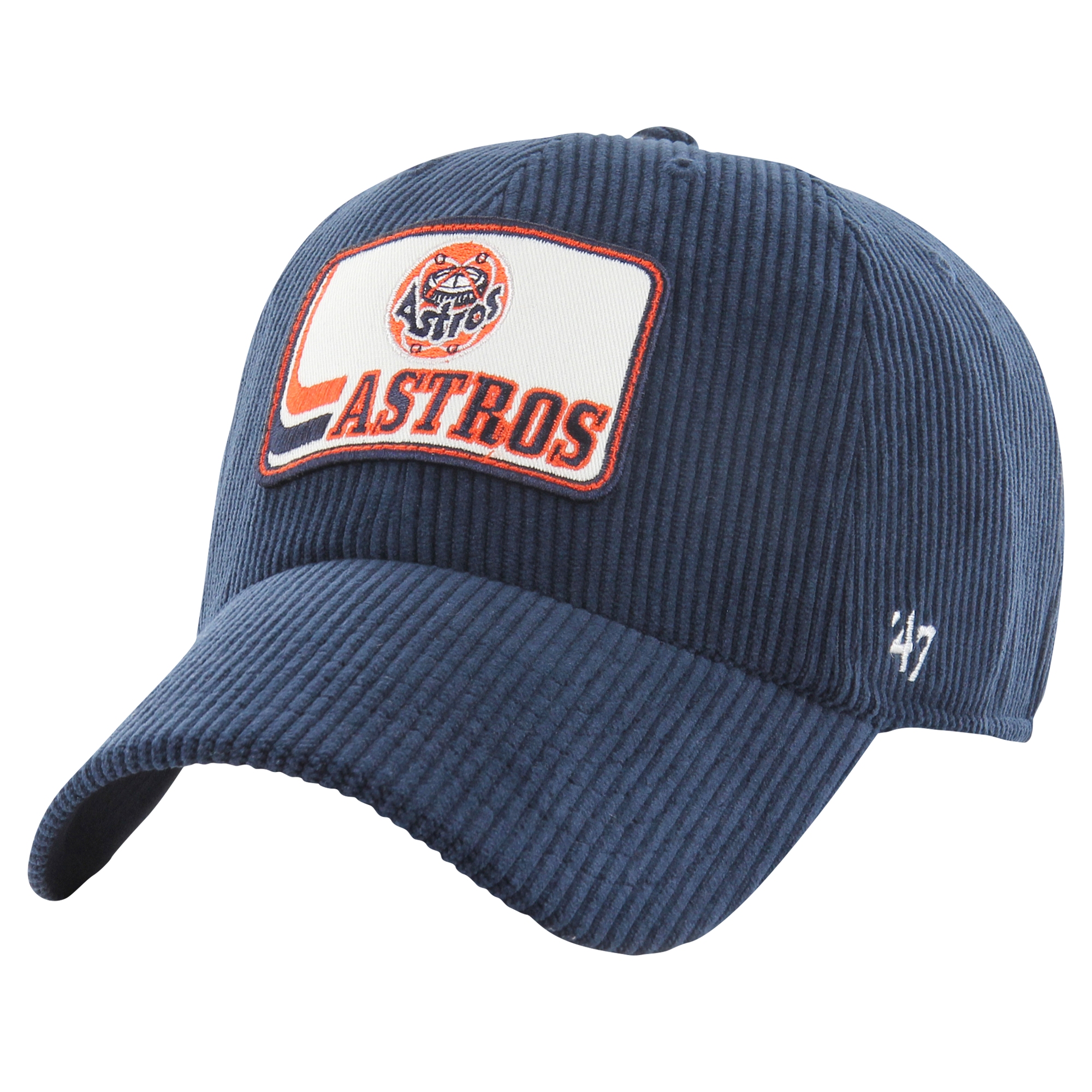Men’s ’47 Navy Houston Astros Wax Pack Collection Corduroy Clean Up Adjustable Hat Houston Astros Fan Edition