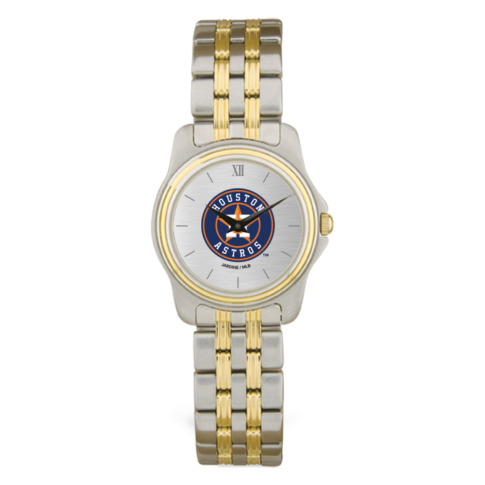 Women’s  Houston Astros Silver Dial Two-Tone Wristwatch Houston Astros Fan Edition