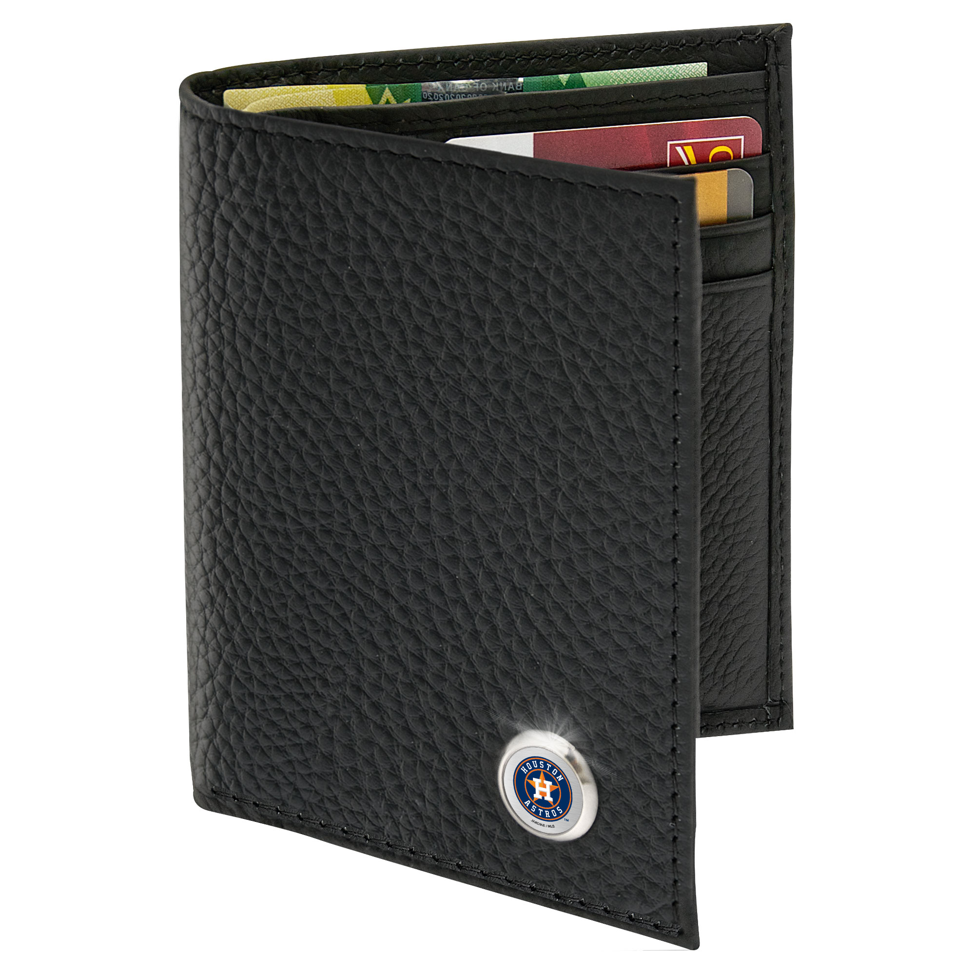 Men’s Black Houston Astros Billfold Wallet Houston Astros Fan Edition