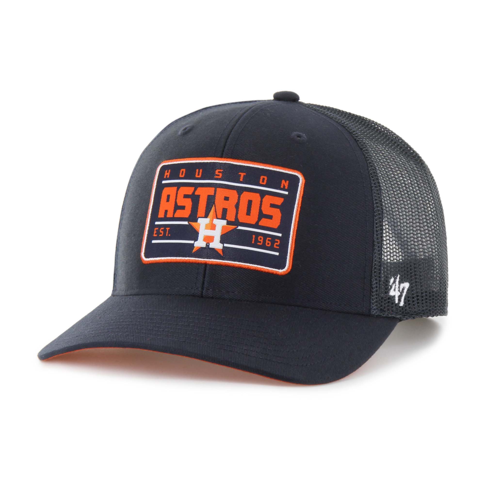 Men’s ’47 Navy Houston Astros Hardline Trucker Adjustable Hat Houston Astros Fan Edition