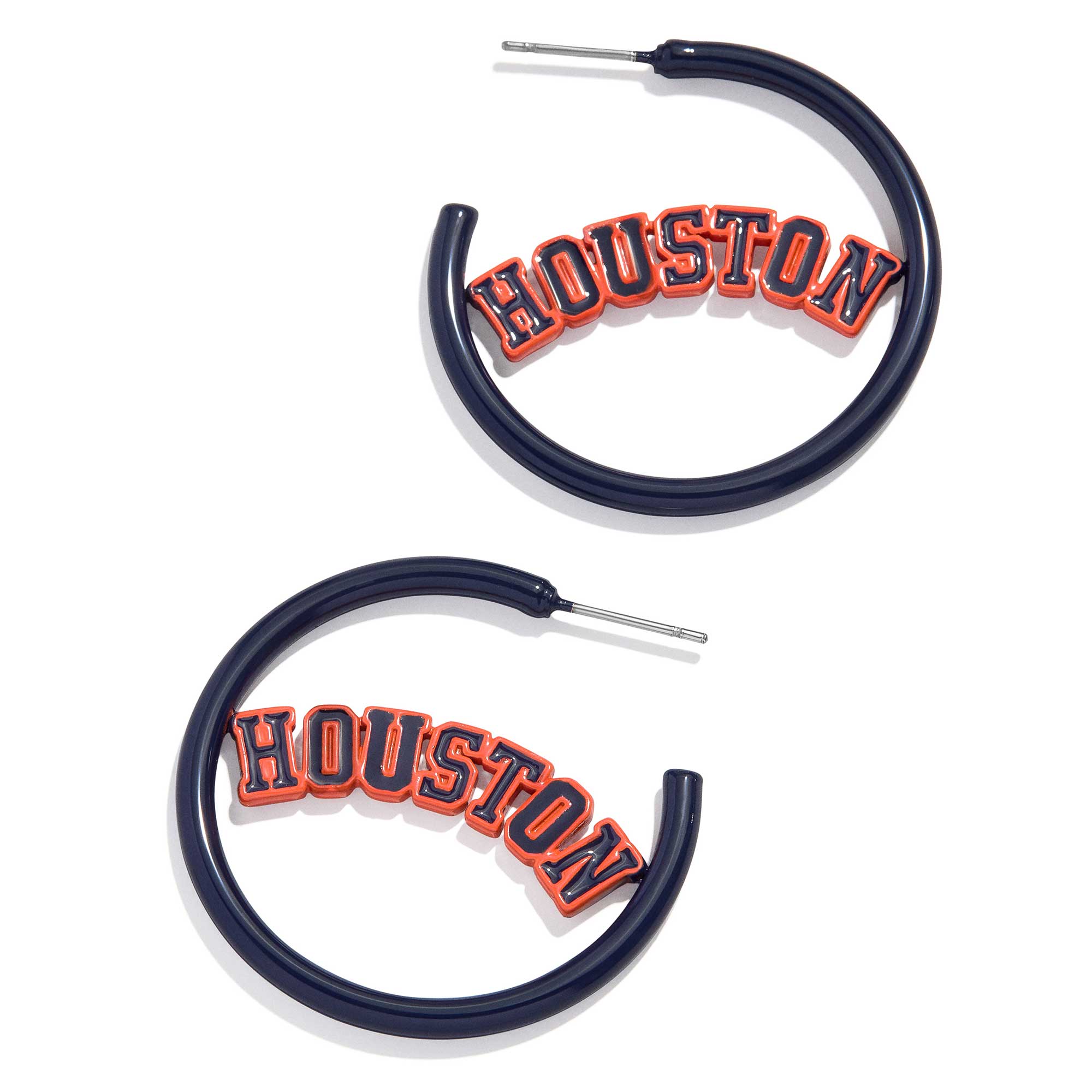 BaubleBar Houston Astros Enamel Hoop Earrings Houston Astros Fan Edition