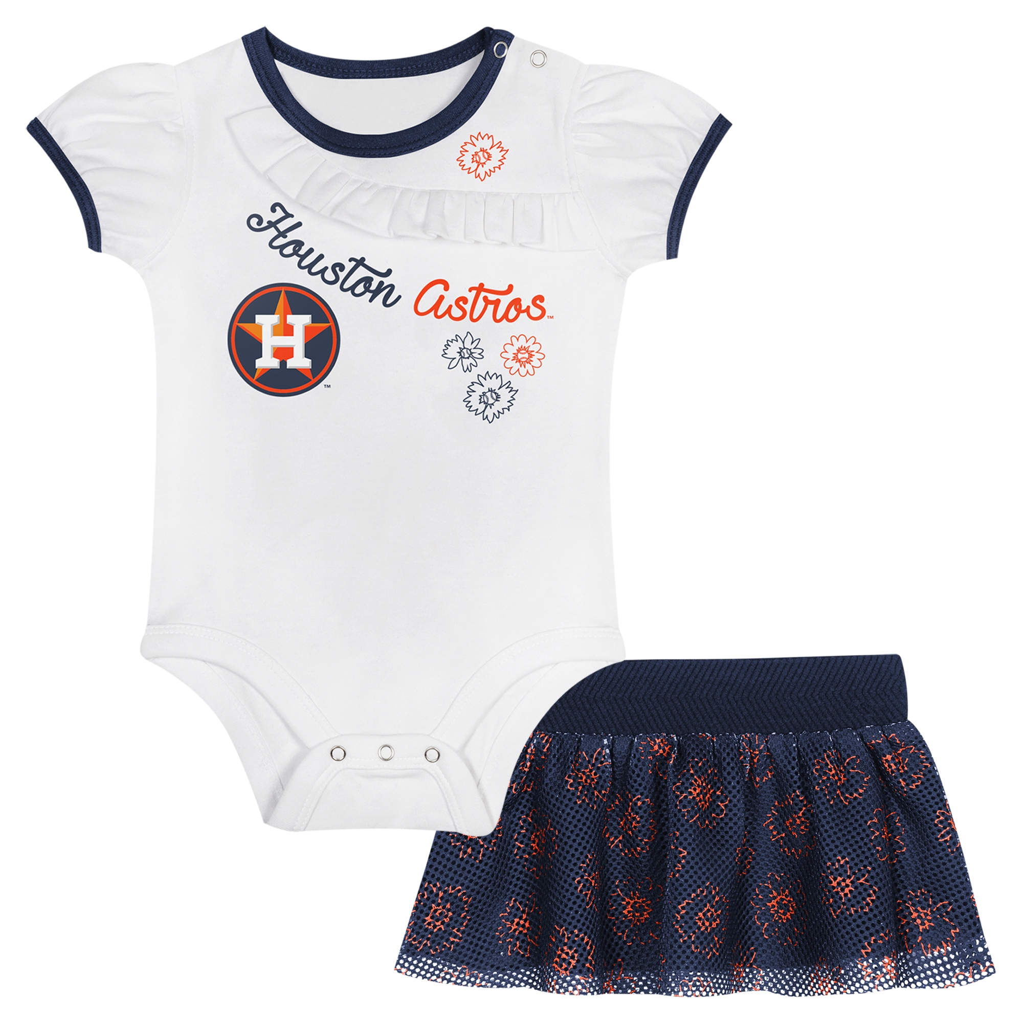 Newborn & Infant Houston Astros Sweet Bodysuit & Skirt Set Houston Astros Fan Edition