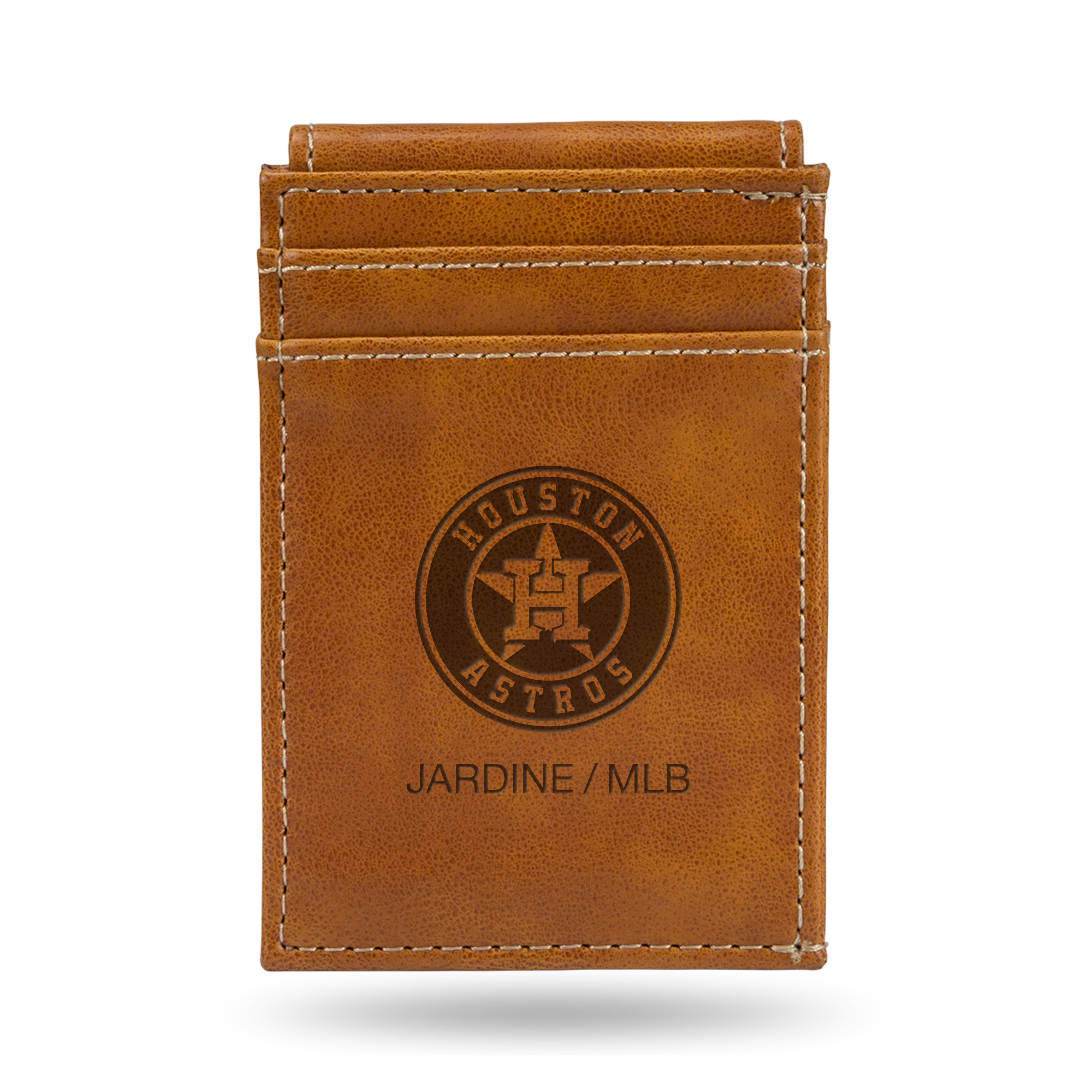 Brown Houston Astros Front Pocket Wallet Houston Astros Fan Edition