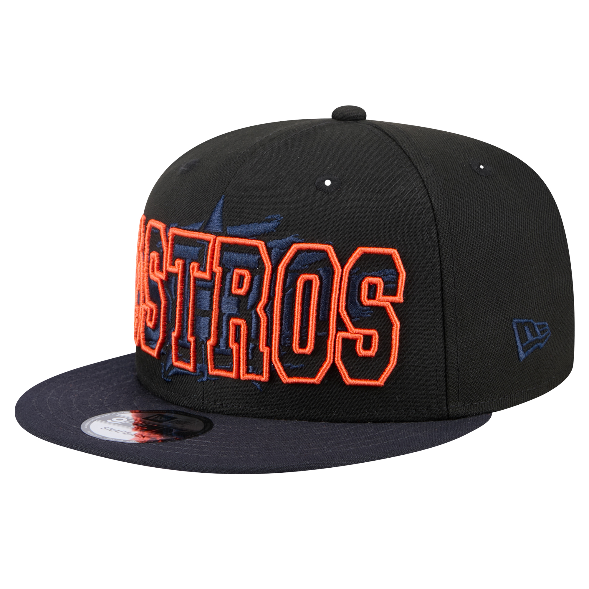 Men’s New Era Black Houston Astros Splatter 9FIFTY Snapback Hat Houston Astros Fan Edition